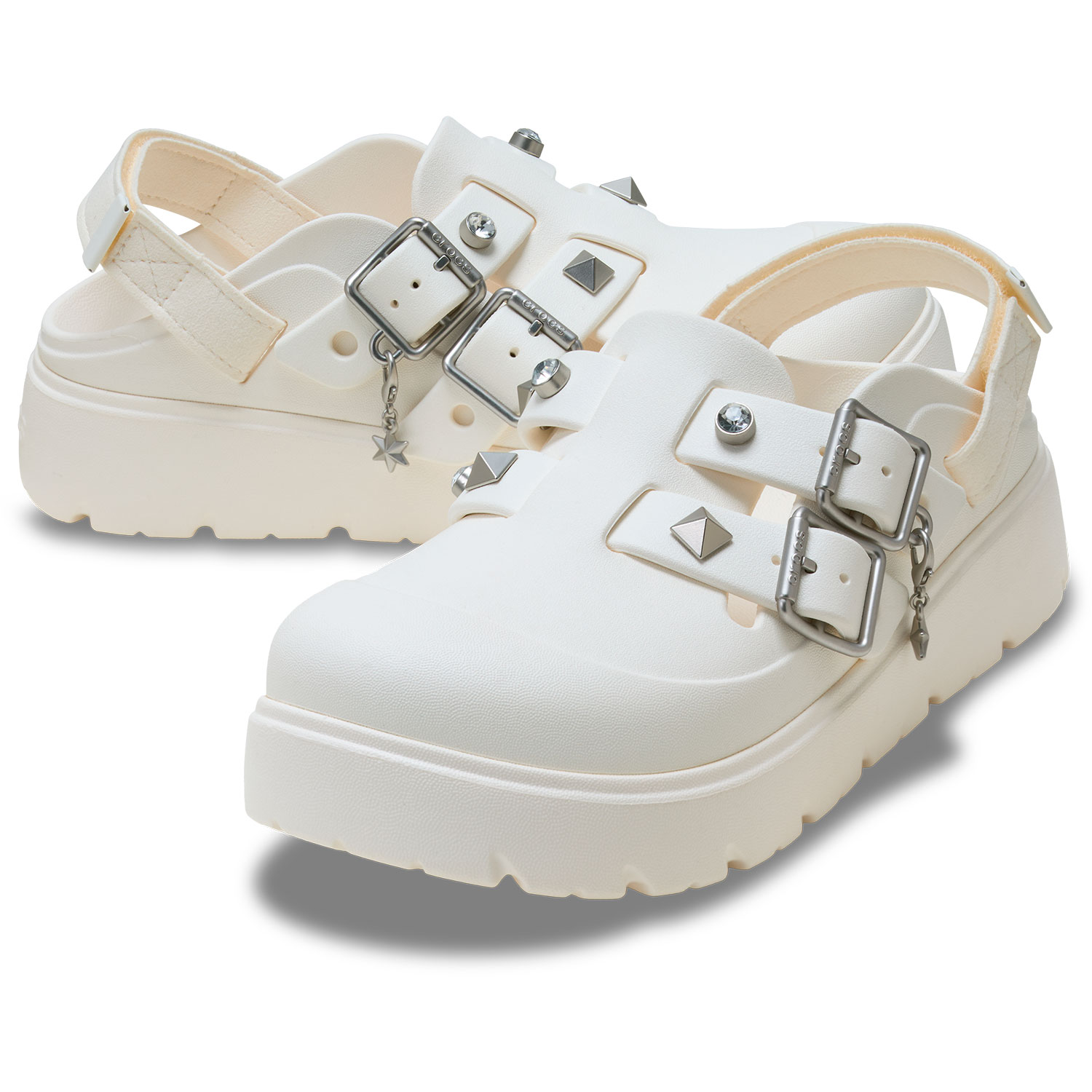 Socas Loaferette Star Studded Clog W Crocs Branco-2