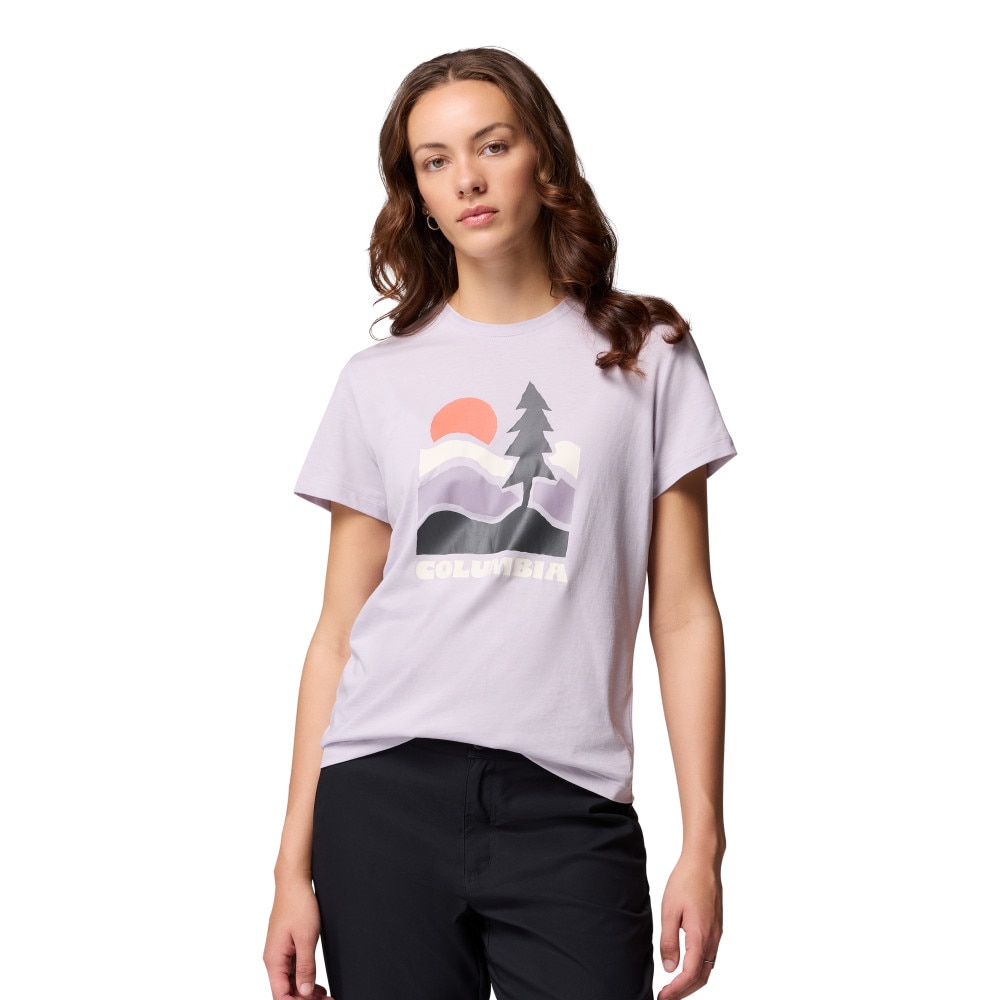 T-shirt de Manga Curta Ruby Springs™ Graphic Fitted Ss Columbia Lilás-1