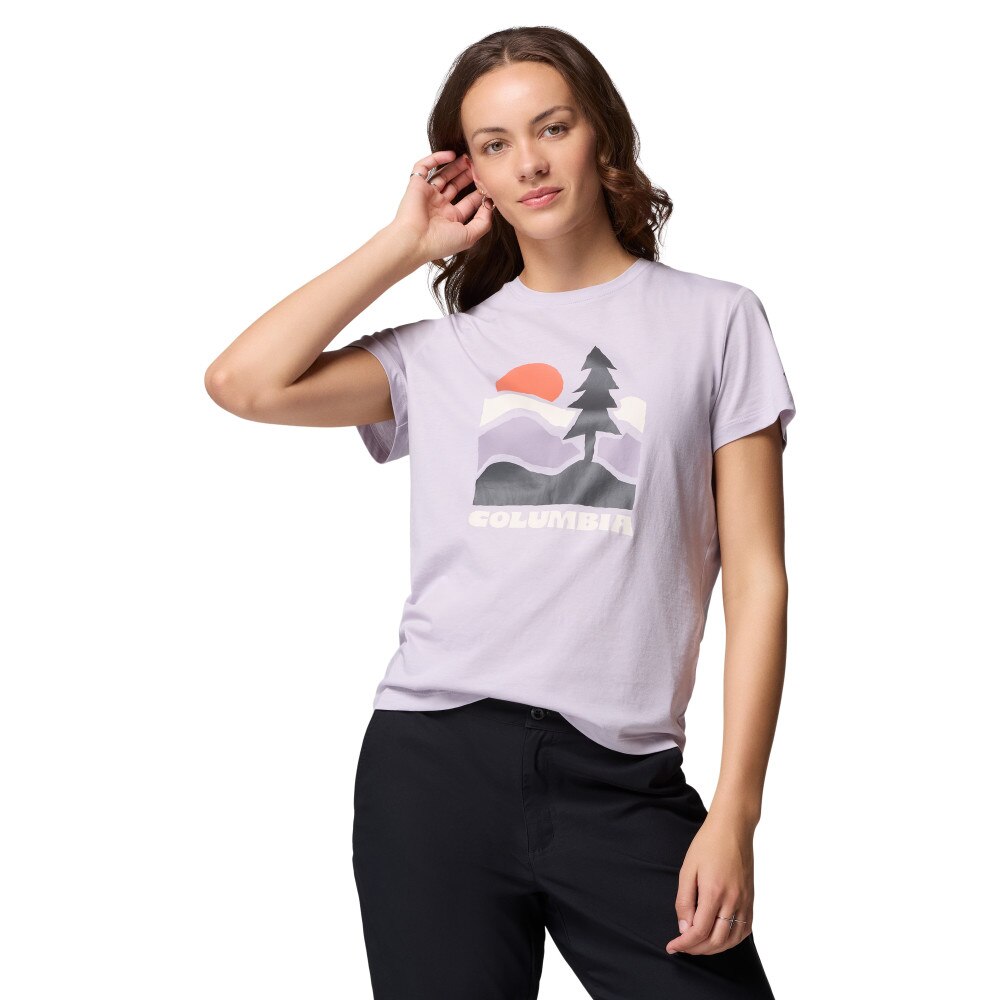 T-shirt de Manga Curta Ruby Springs™ Graphic Fitted Ss Columbia Lilás-4