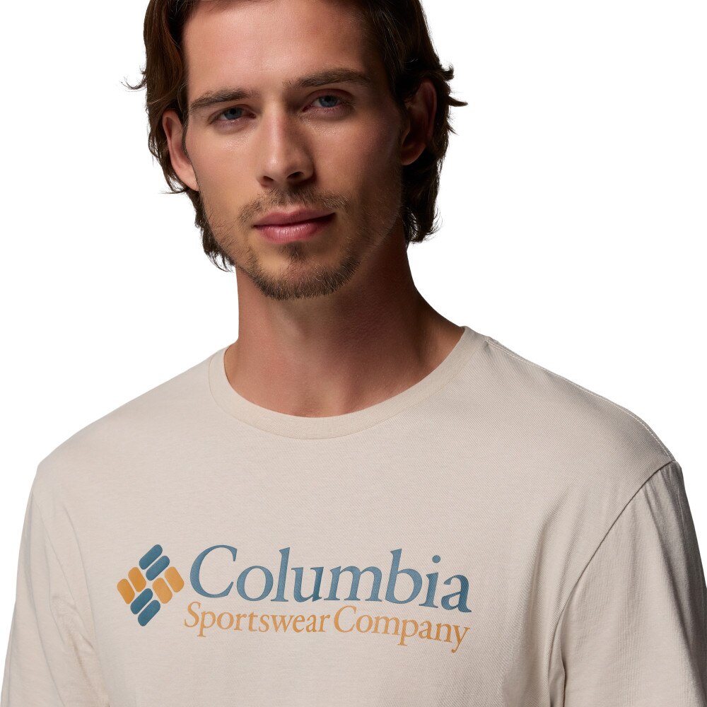 T-shirt Csc Basic Logo™ Columbia Bege-3