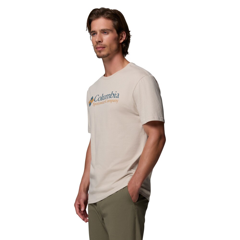T-shirt Csc Basic Logo™ Columbia Bege-4