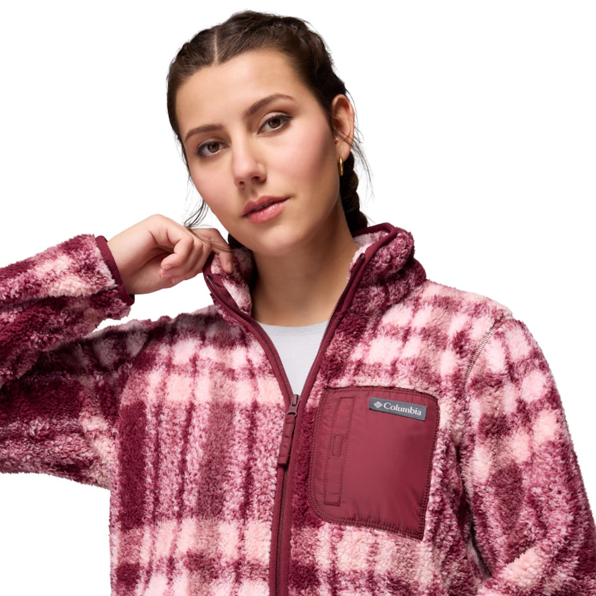 Forro Polar West Bend™ Print Columbia Vinho-3