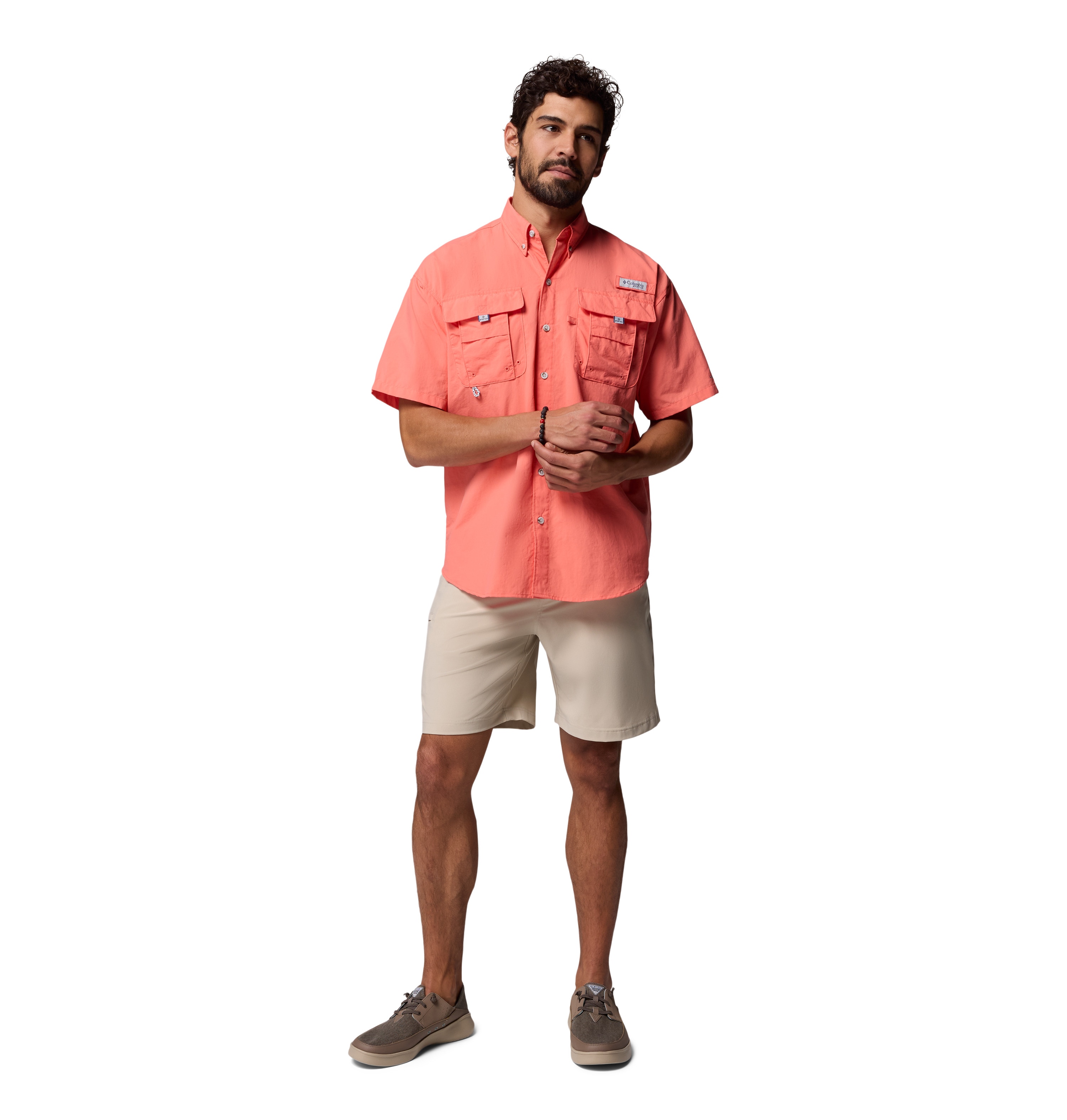 Camisa de Manga Curta Bahama™ Ii Columbia Coral-5