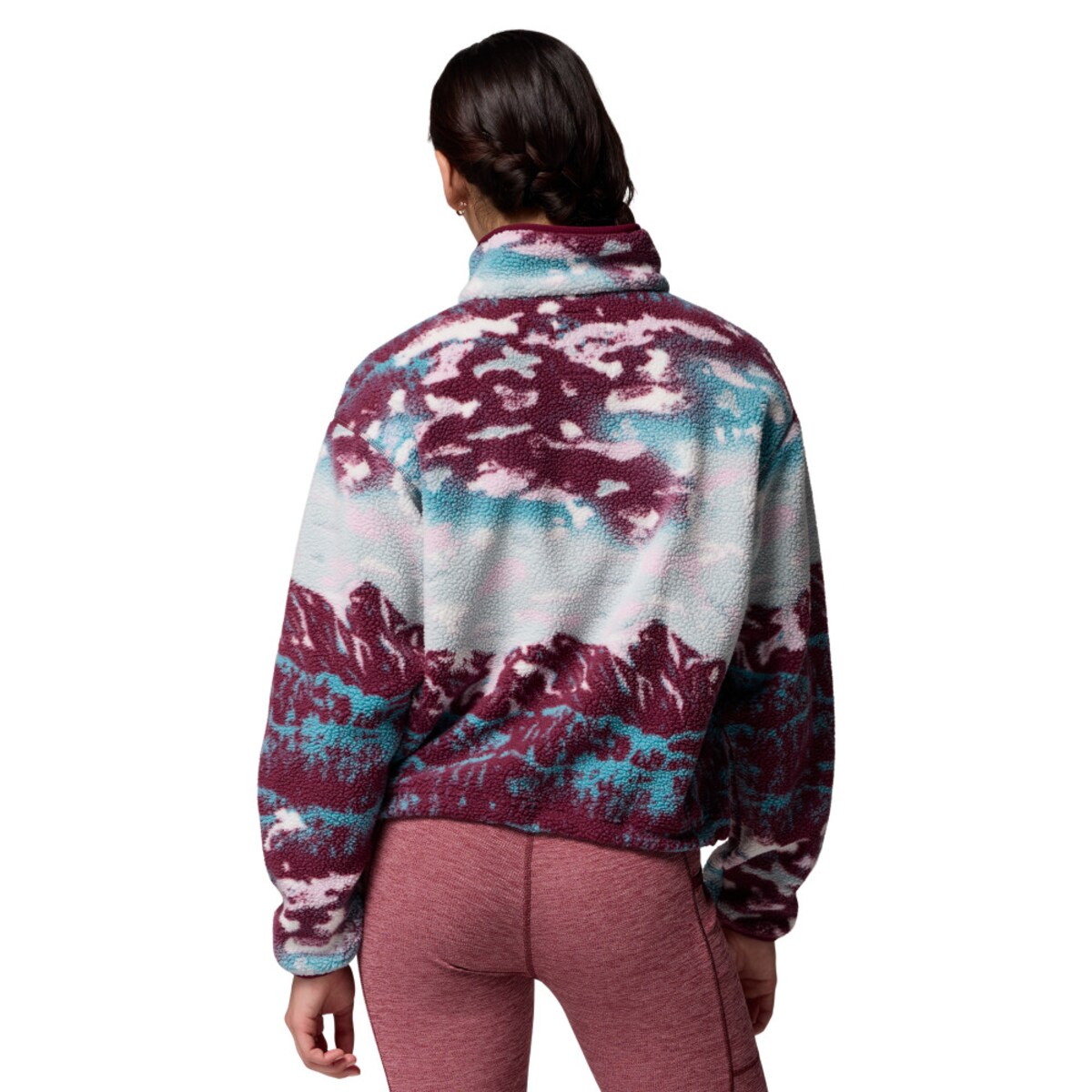 Forro Polar Helvetia™ Ii Printed Crop Columbia Vinho-2
