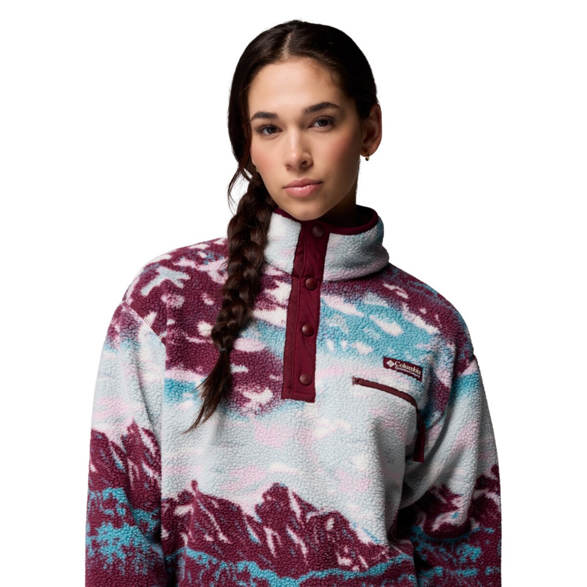 Forro Polar Helvetia™ Ii Printed Crop Columbia Vinho-4