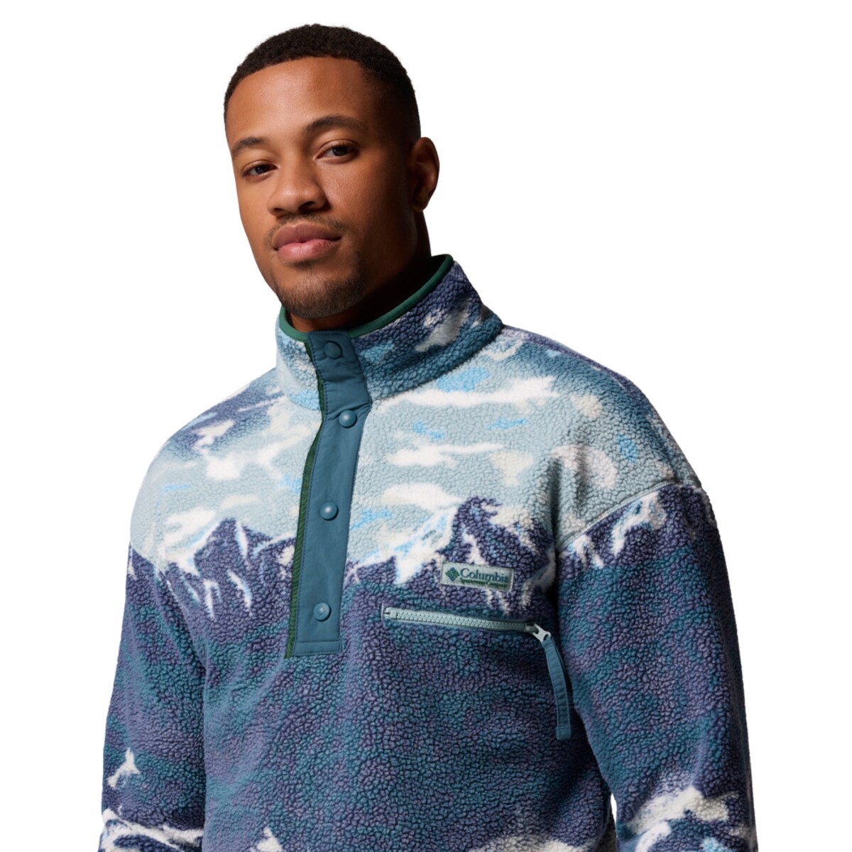 Forro Polar Helvetia™ Ii Printed Columbia Azul-acinzentado-4