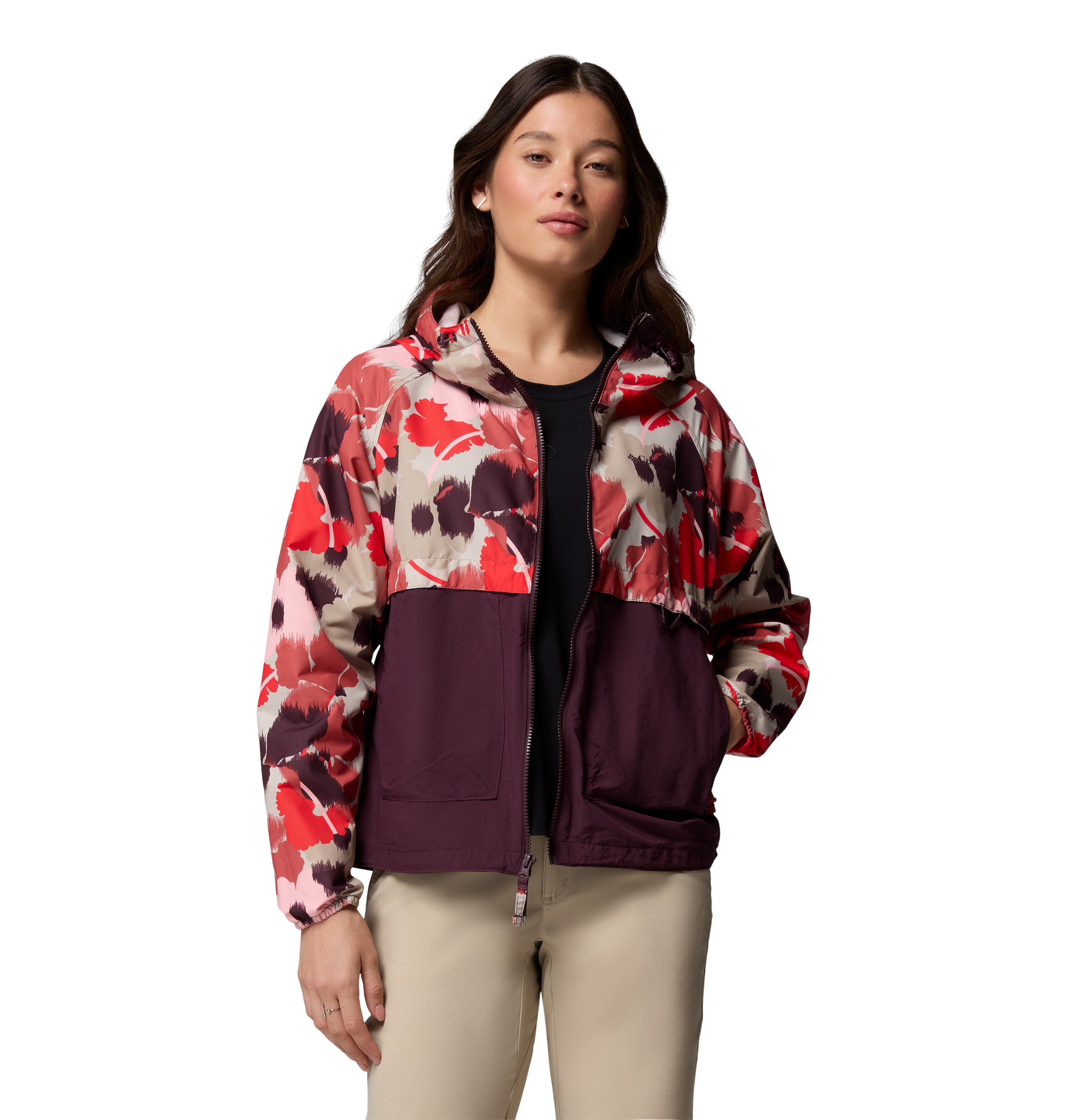 Casaco Corta-vento Spire Valley™ Printed Columbia Vermelho-6