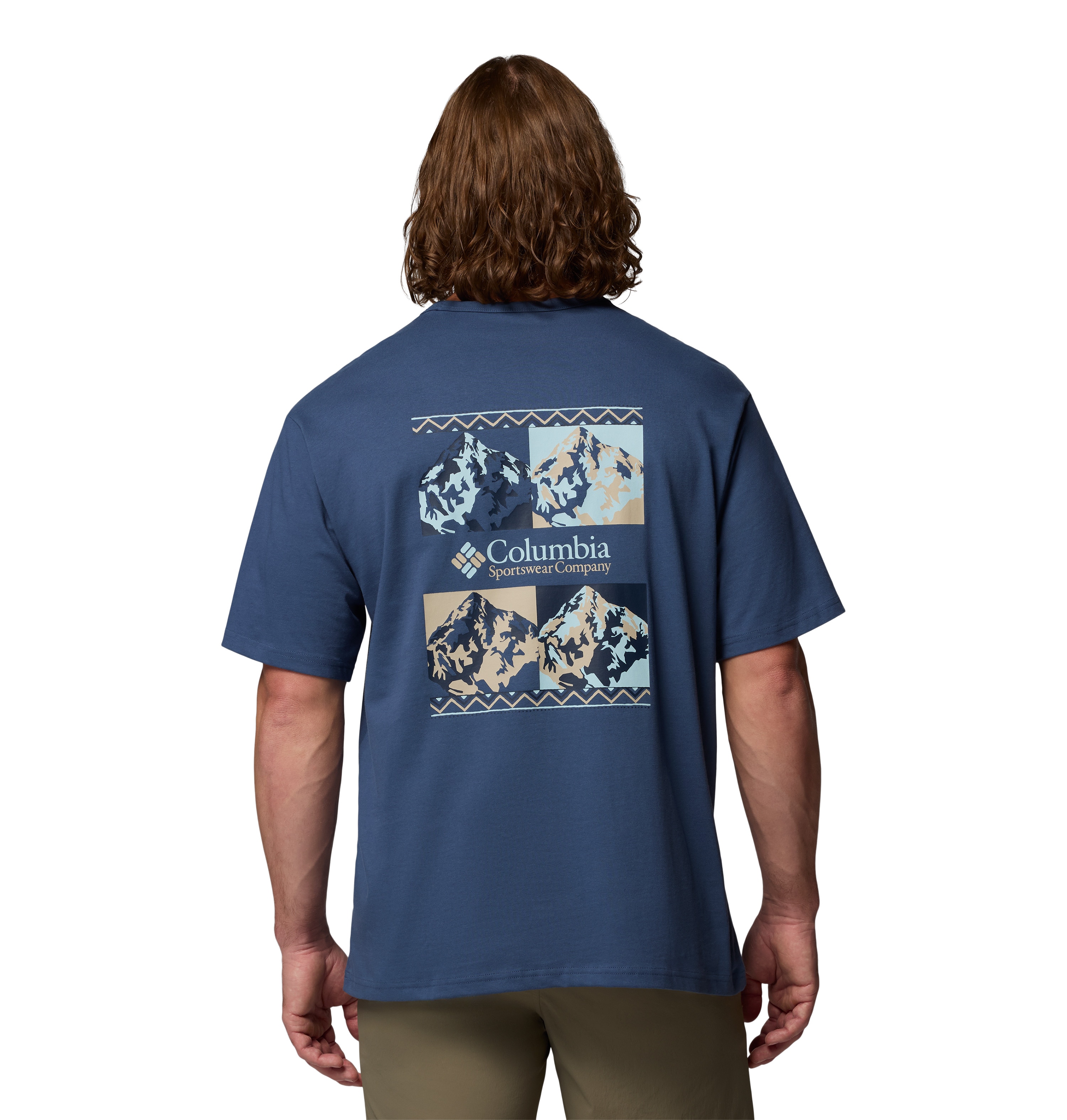 T-shirt de Manga Curta Csc™ Heavyweight Iconic Columbia Azul-fumado-2