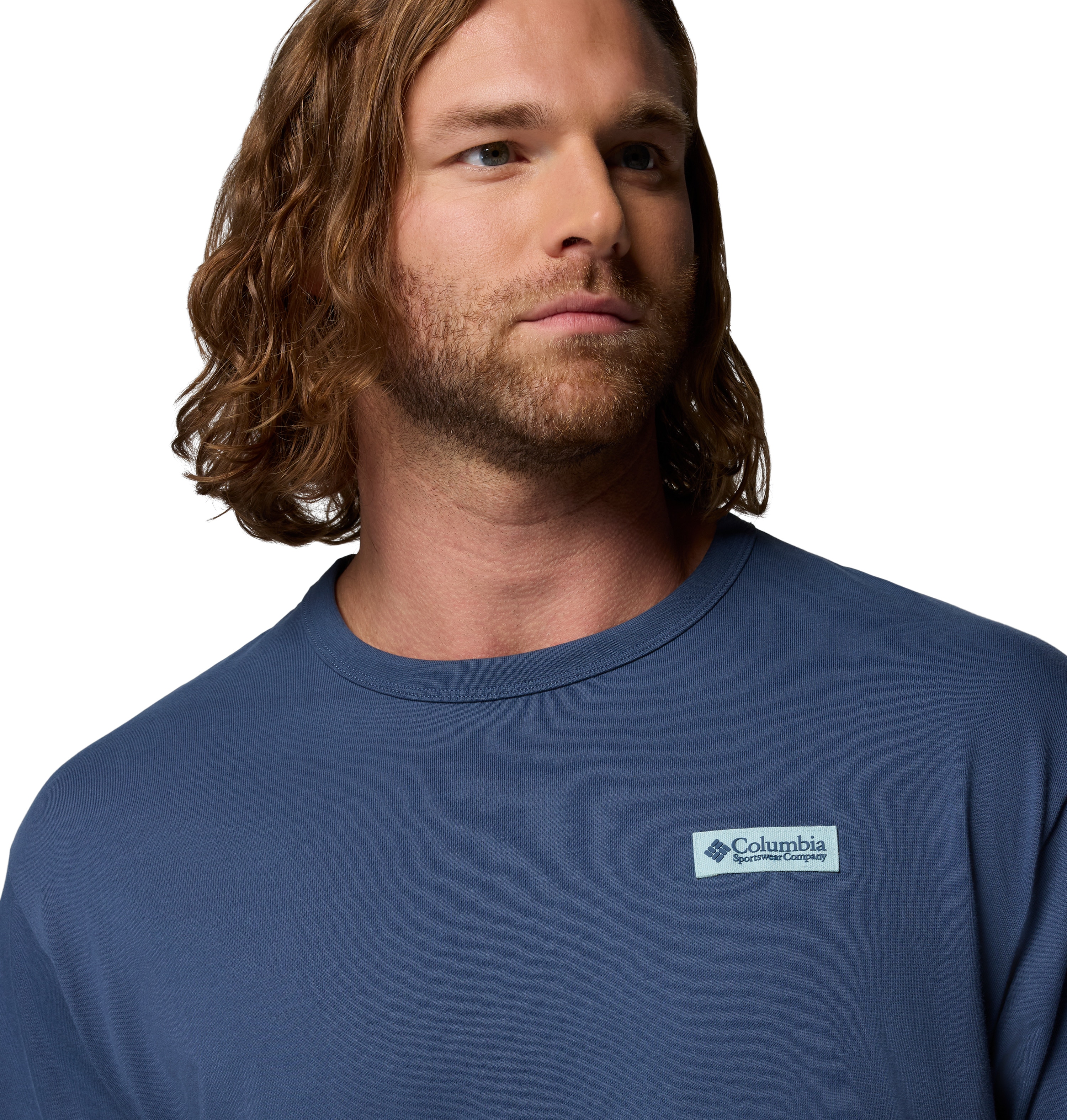 T-shirt de Manga Curta Csc™ Heavyweight Iconic Columbia Azul-fumado-3