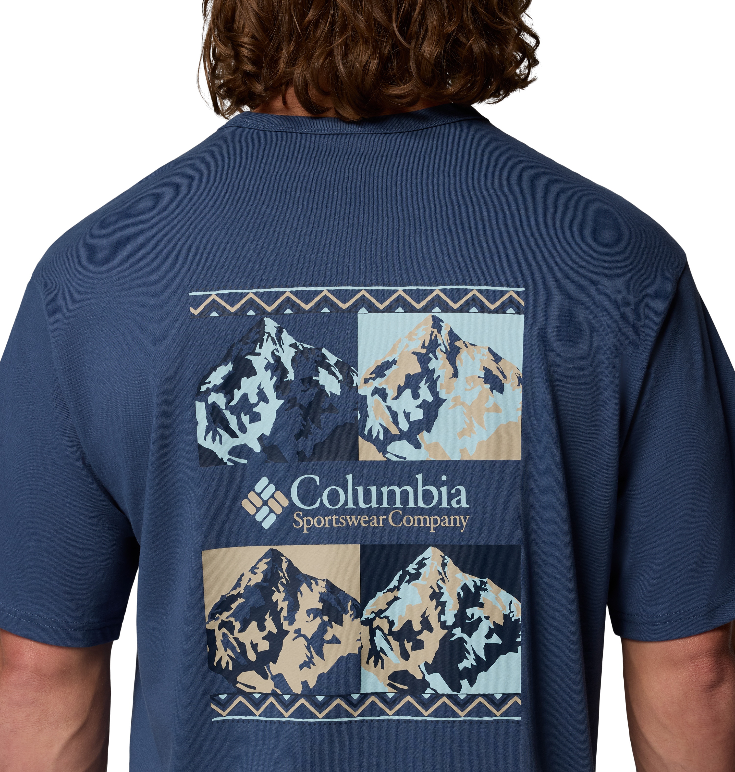 T-shirt de Manga Curta Csc™ Heavyweight Iconic Columbia Azul-fumado-4