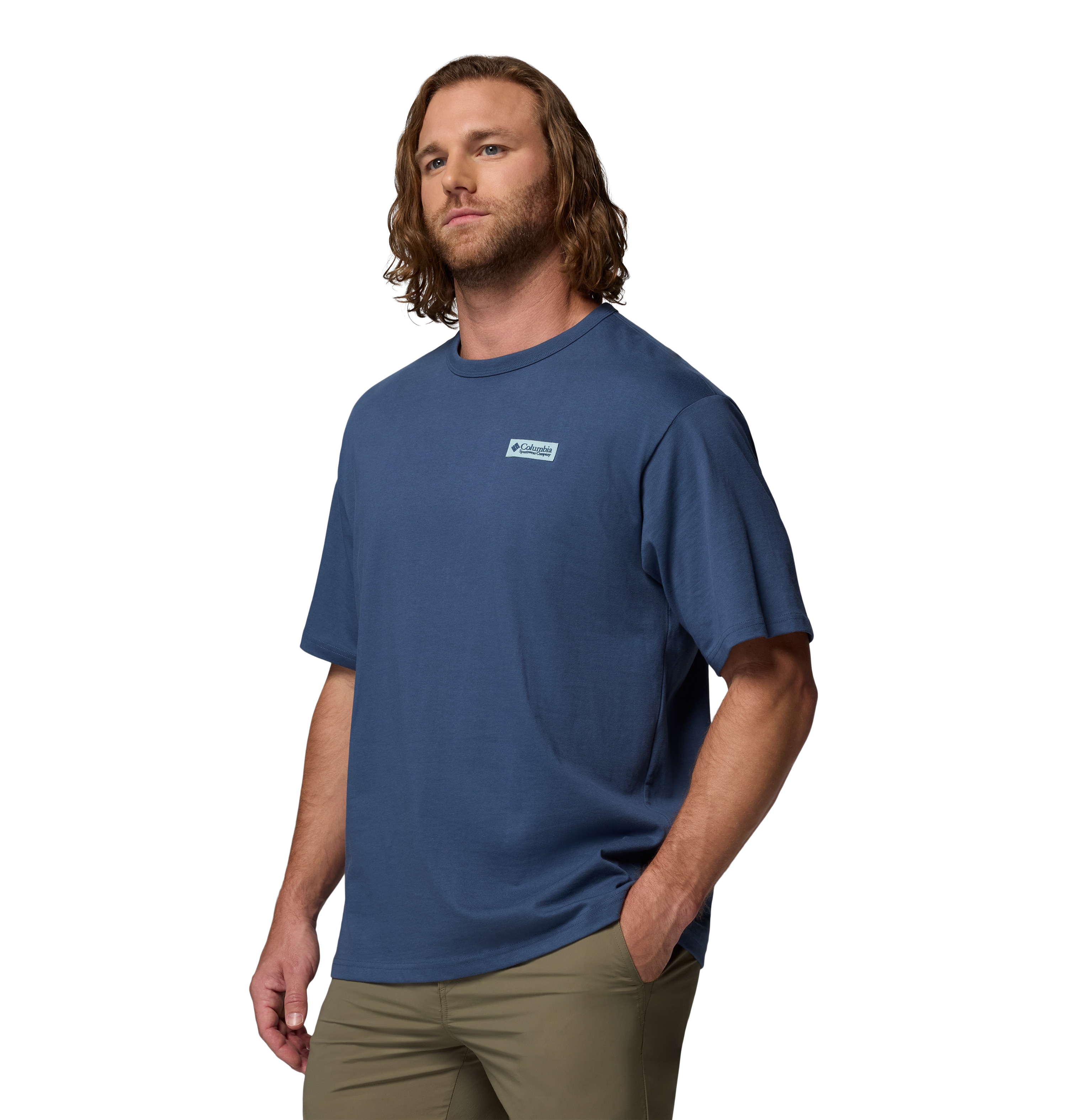 T-shirt de Manga Curta Csc™ Heavyweight Iconic Columbia Azul-fumado-6