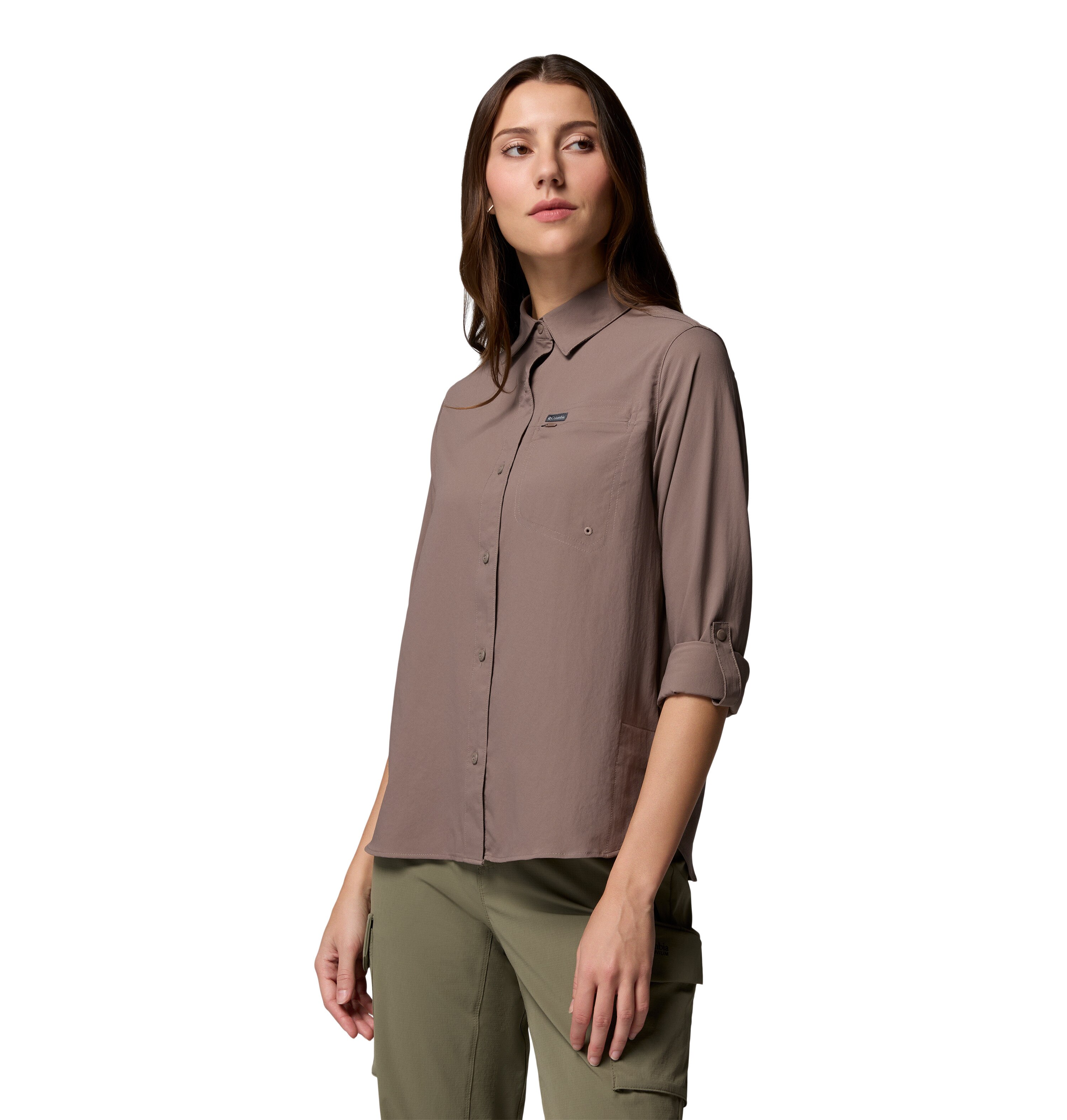 Camisa de Manga Comprida Silver Ridge™ Utility Ii Columbia Taupe-3