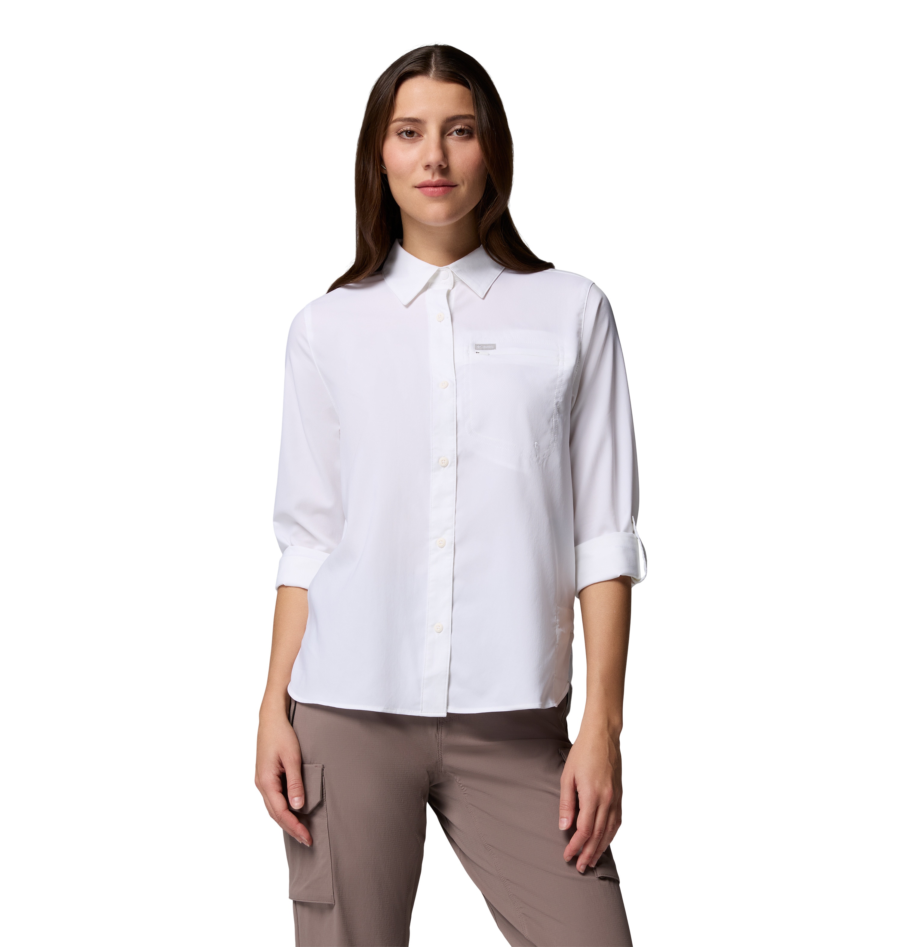 Camisa de Manga Comprida Silver Ridge™ Utility Ii Columbia Branco-4