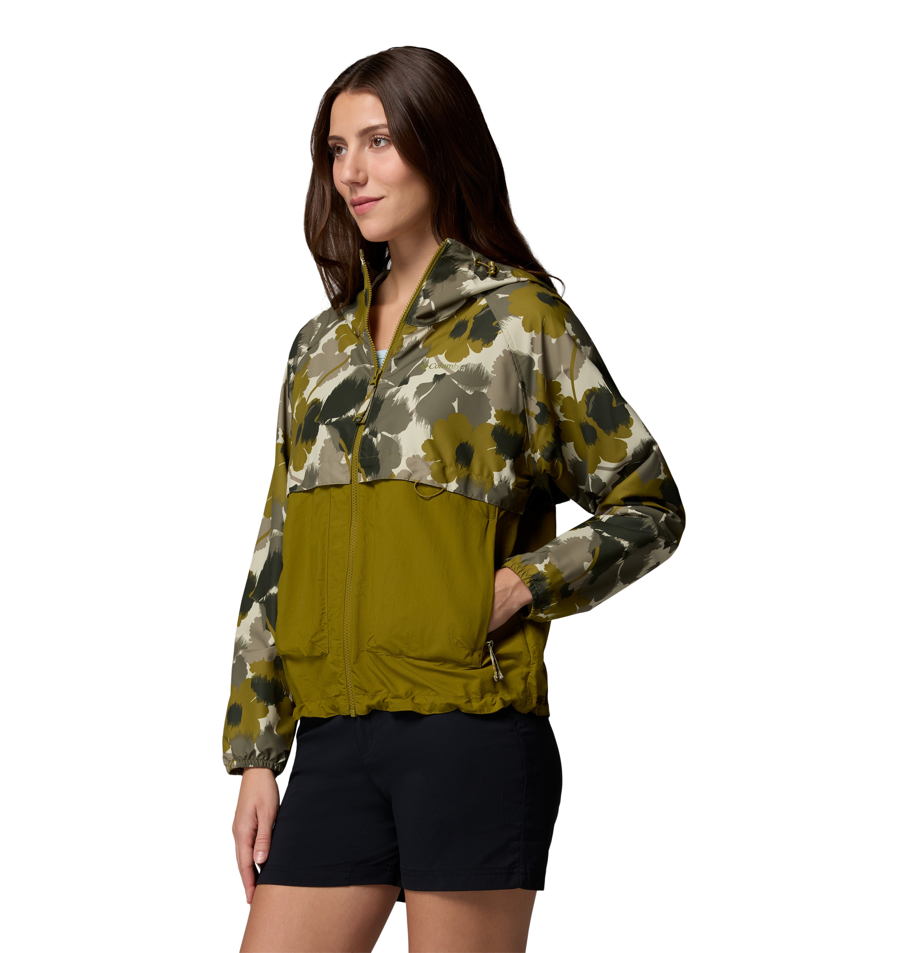 Casaco Corta-vento Spire Valley™ Printed Columbia Verde Azeitona-3