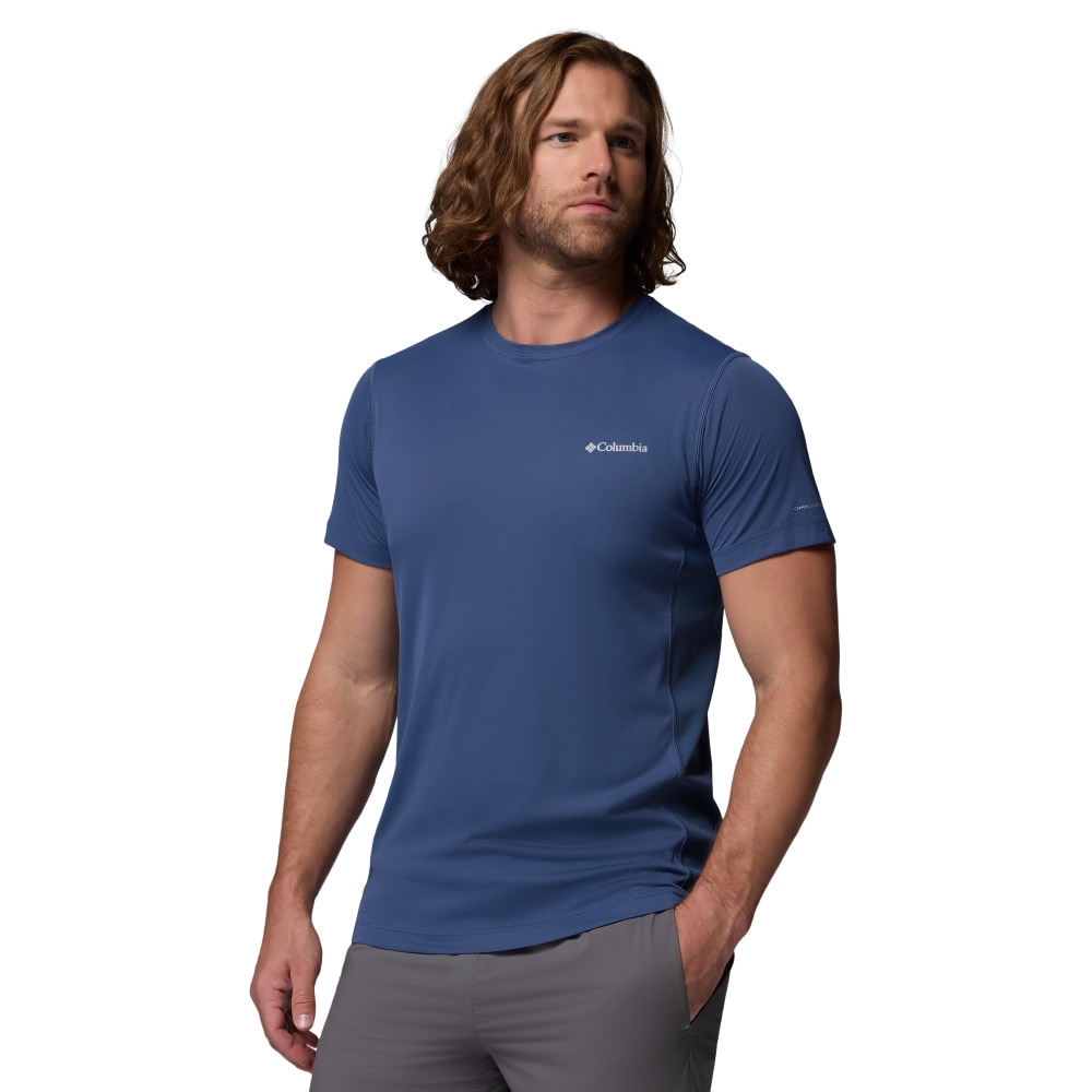 T-shirt de Manga Curta Zero Rules™ Light Crew Columbia Azul-fumado-3