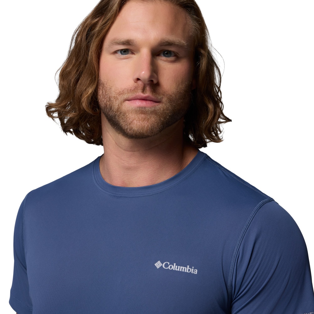 T-shirt de Manga Curta Zero Rules™ Light Crew Columbia Azul-fumado-4