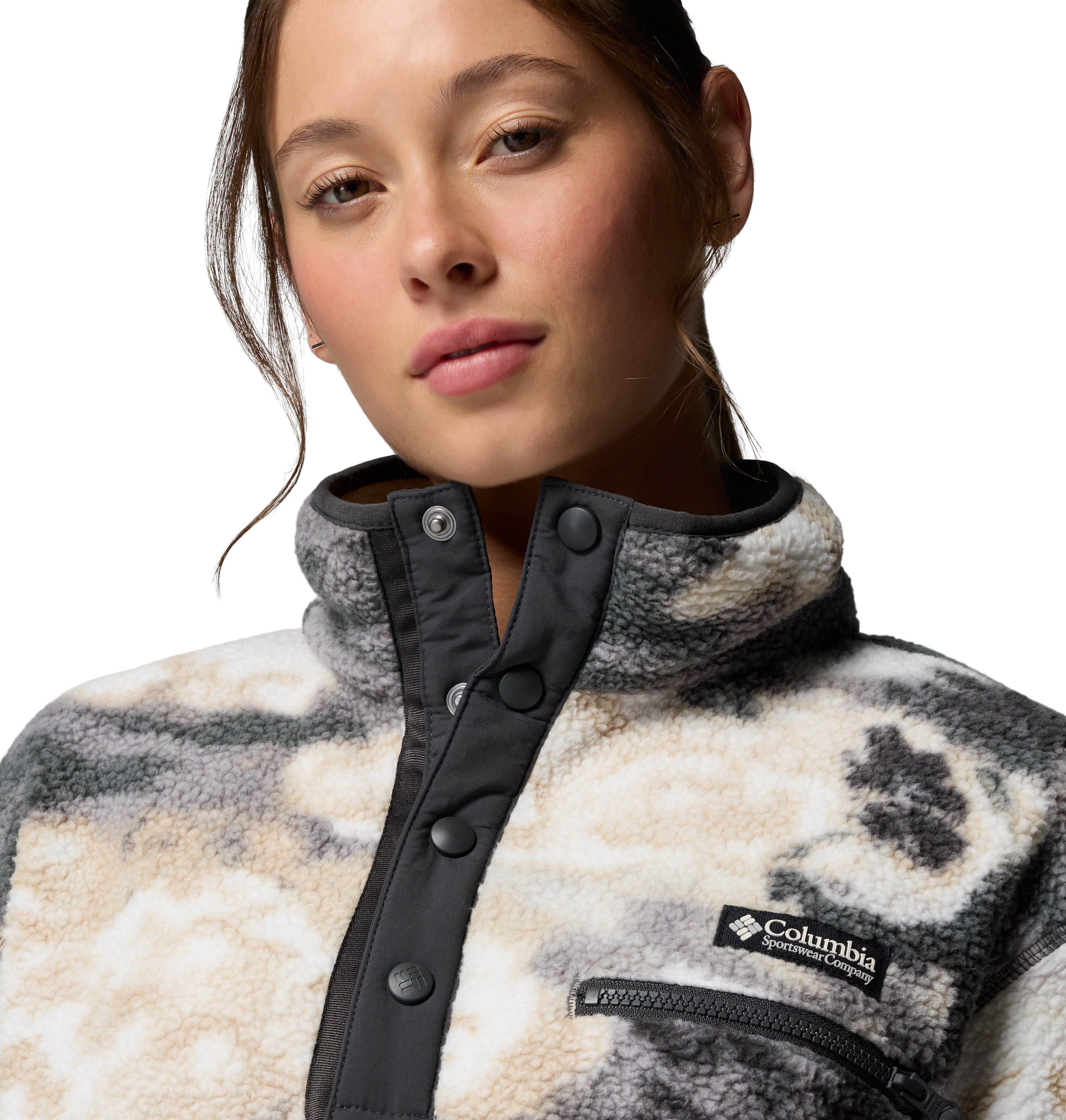 Forro Polar Helvetia™ Ii Printed Cropped Columbia Cinzento-cinza-4