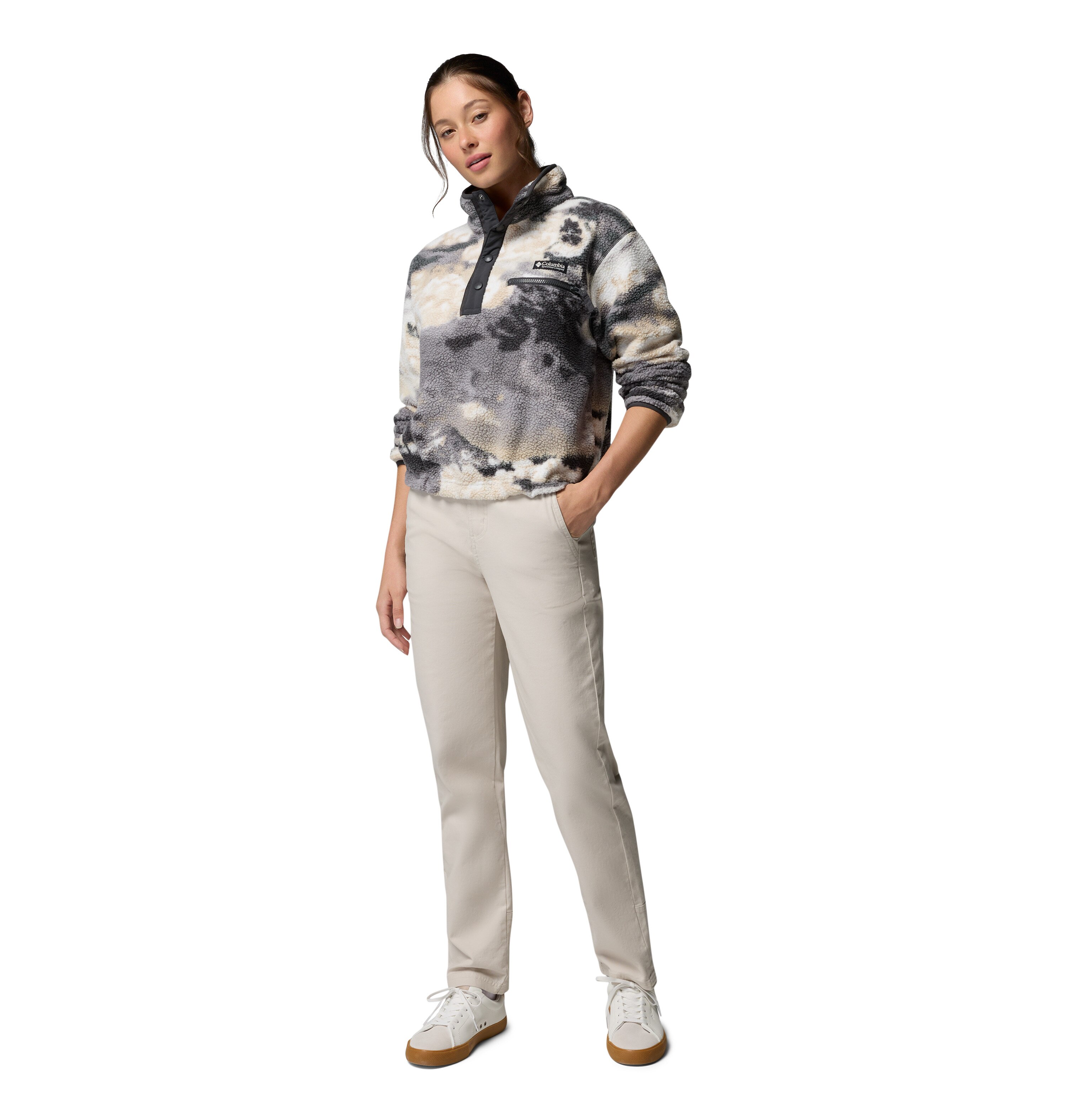 Forro Polar Helvetia™ Ii Printed Cropped Columbia Cinzento-cinza-6