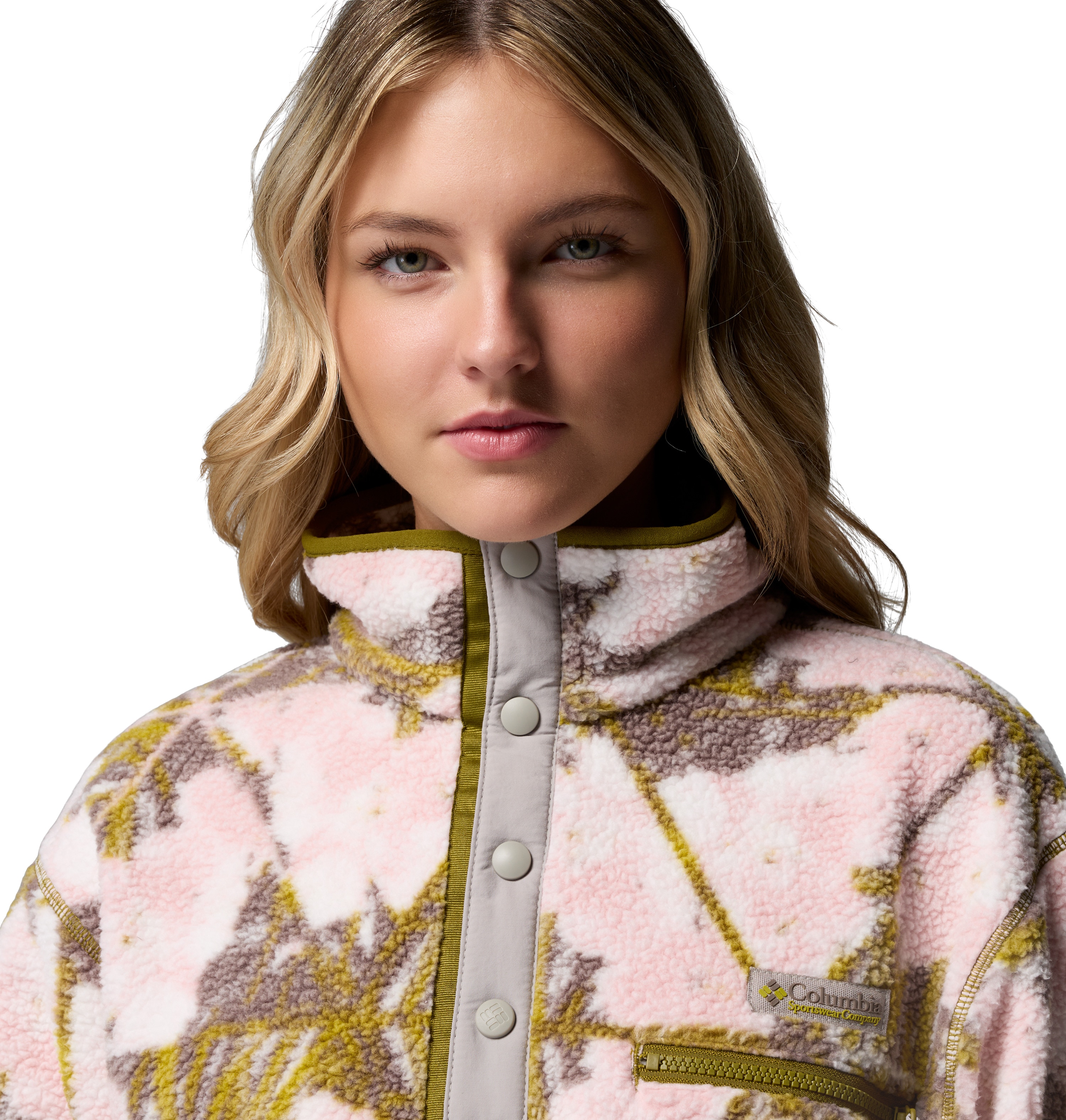 Forro Polar Helvetia™ Ii Printed Cropped Columbia Rosa-pastel-3