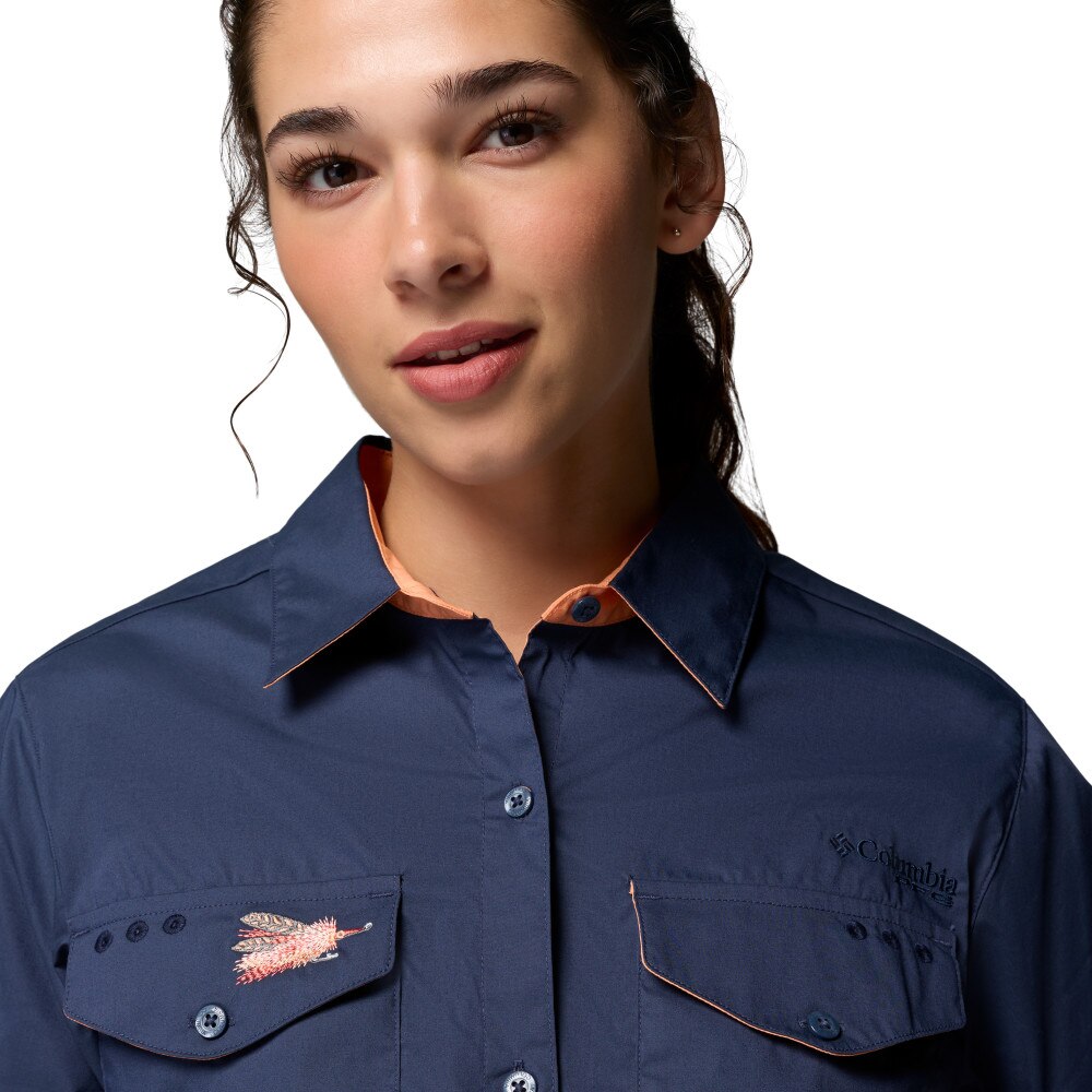 Camisa de Manga Curta Bonefish Flats™ Columbia Azul-escuro-4