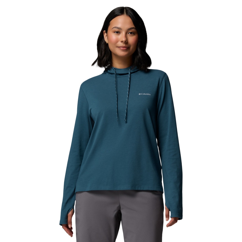 T-shirt de Manga Comprida Eu Sun Trek™ Hoodie Columbia Azul-turquesa-1