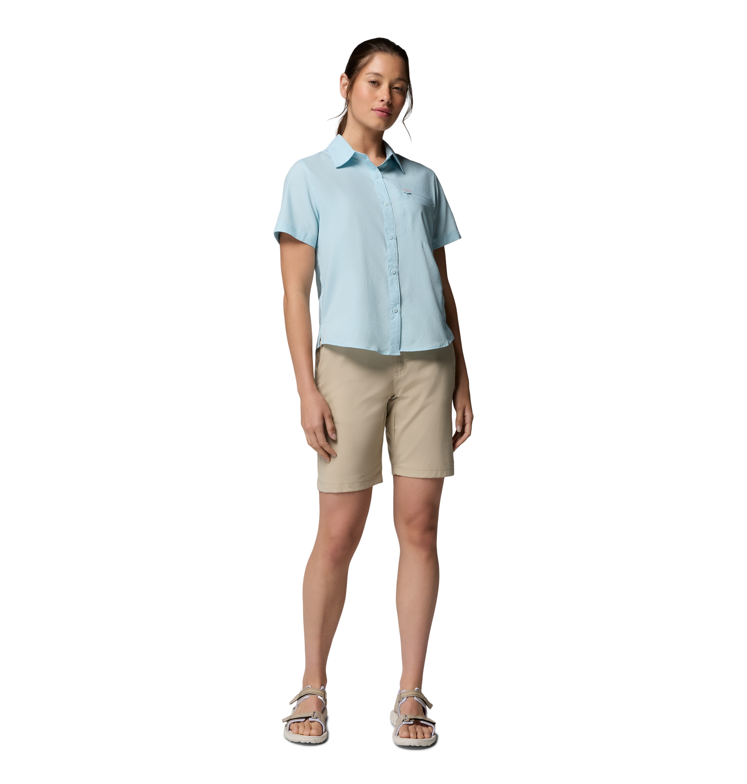 Camisa de Manga Curta Silver Ridge™ Utility Ii Columbia Azul-claro-5