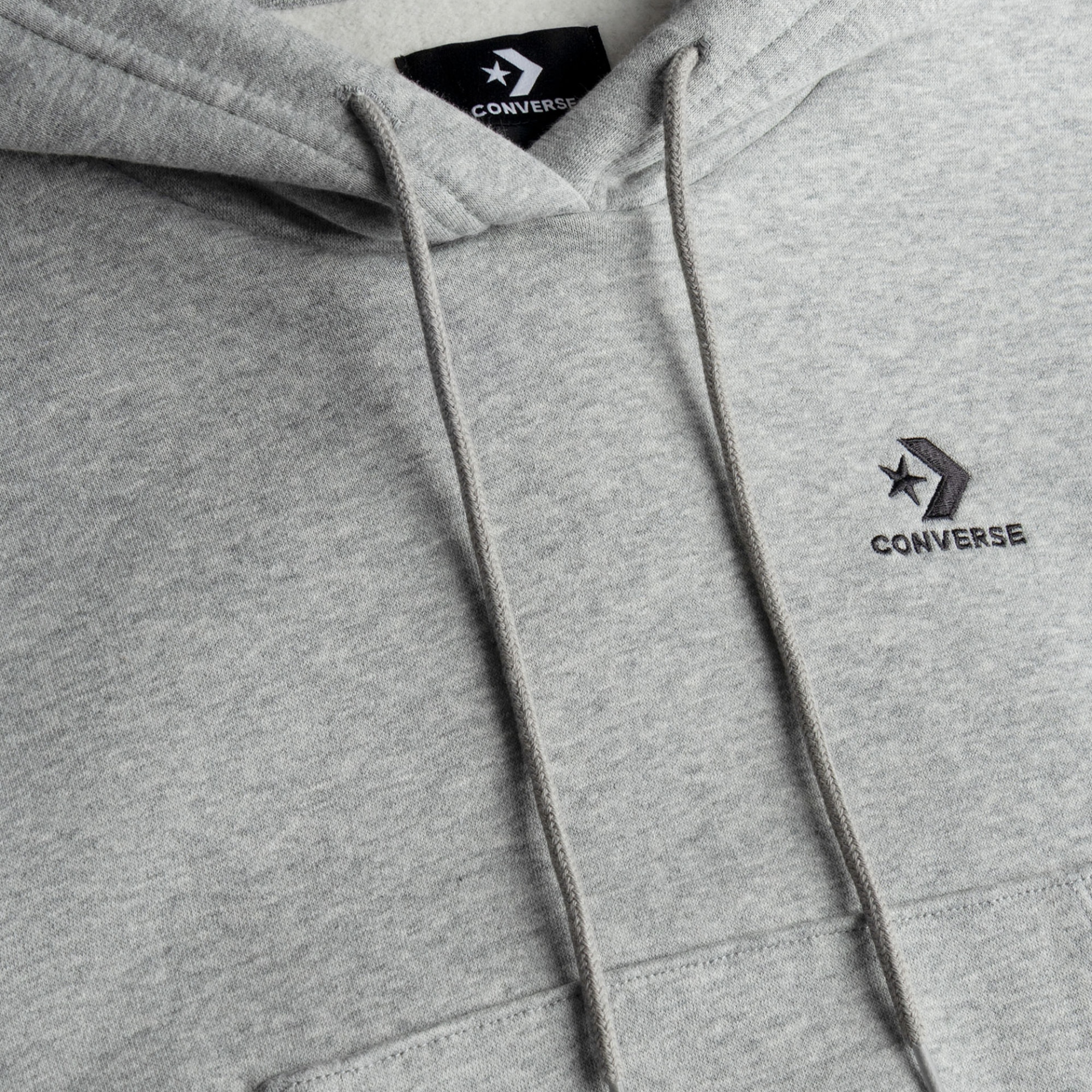 Sweatshirt Star Chevron Hoodie Converse Cinzento-3