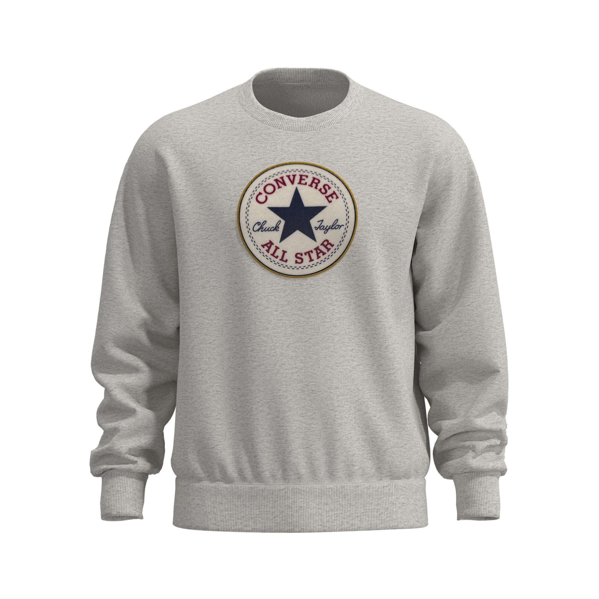 Sweatshirt Chenille Heritage Fleece Converse Cinzento-1