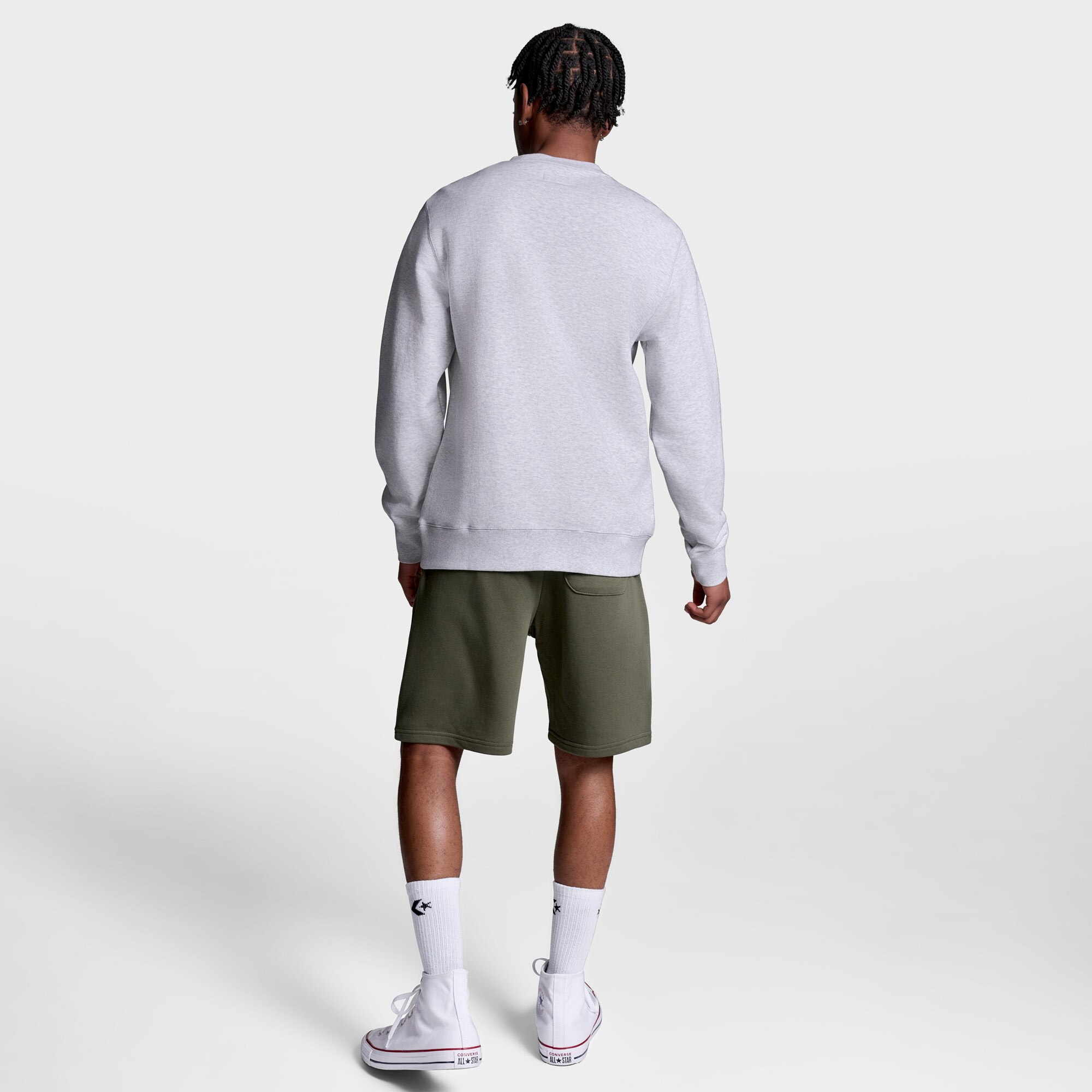 Sweatshirt Chenille Heritage Fleece Converse Cinzento-6