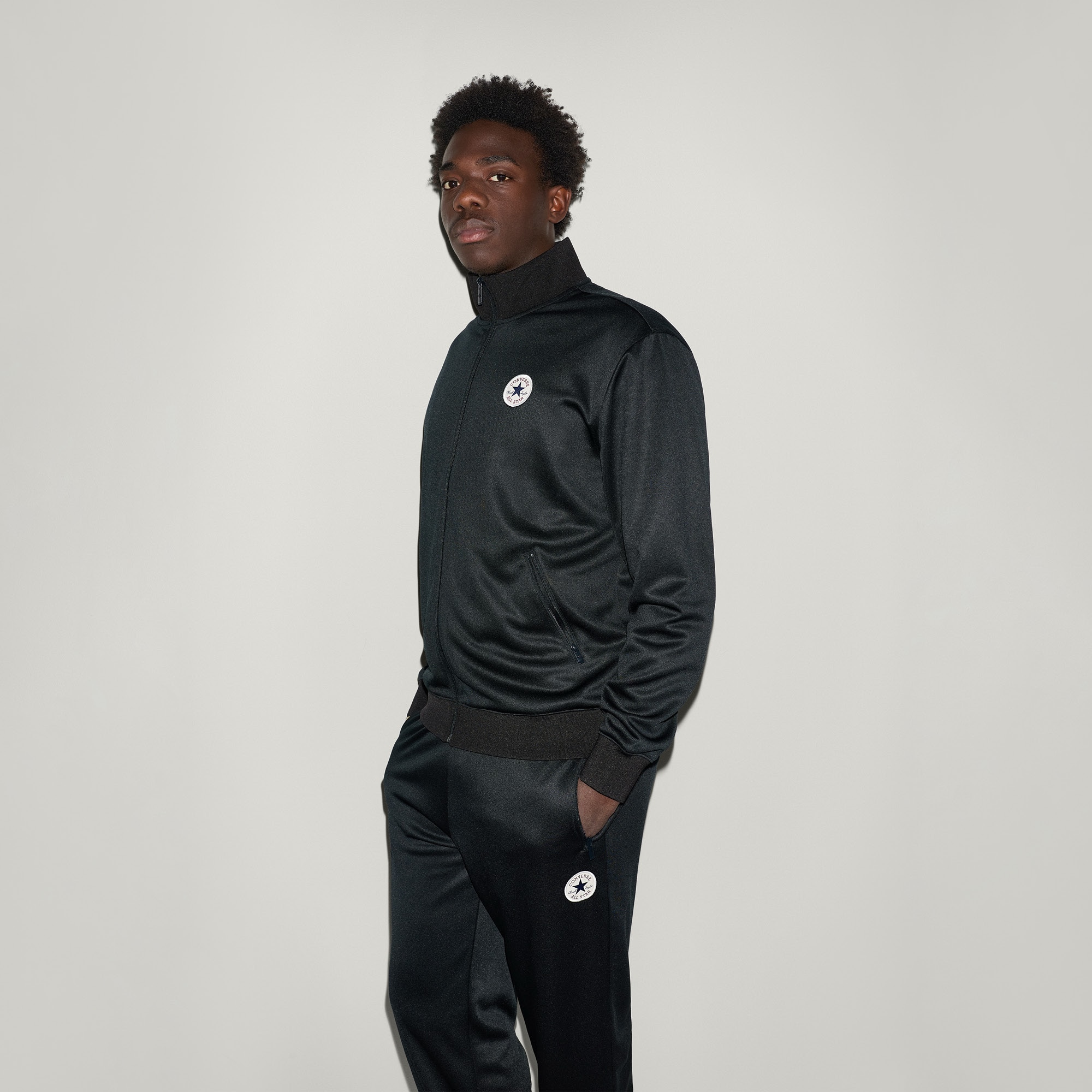 Casaco Retro Chuck Track Jacket Converse Preto brilhante-2