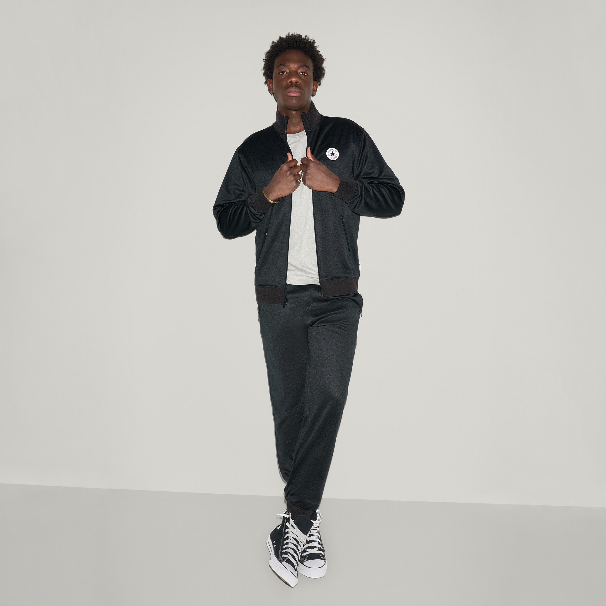 Casaco Retro Chuck Track Jacket Converse Preto brilhante-4