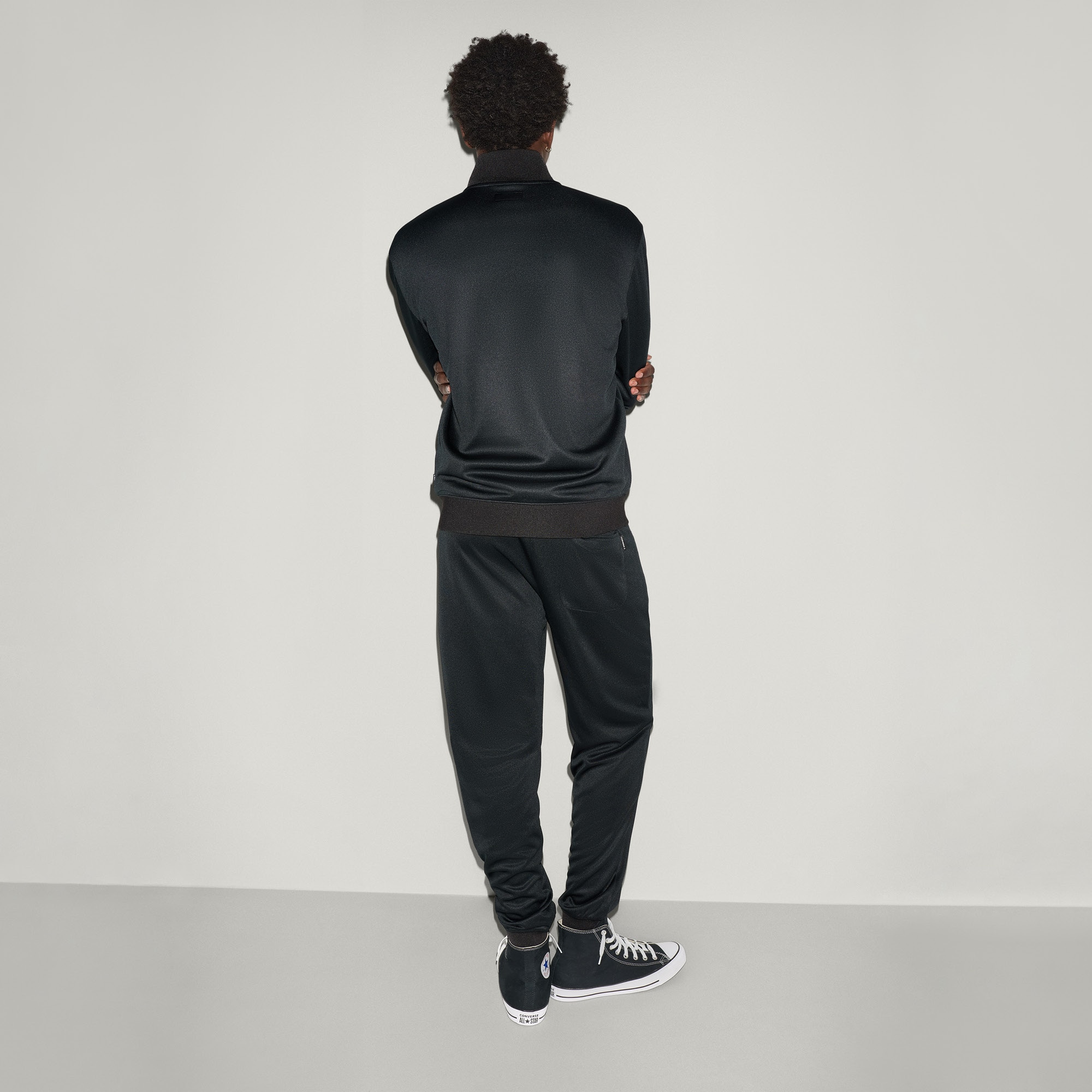 Casaco Retro Chuck Track Jacket Converse Preto brilhante-5
