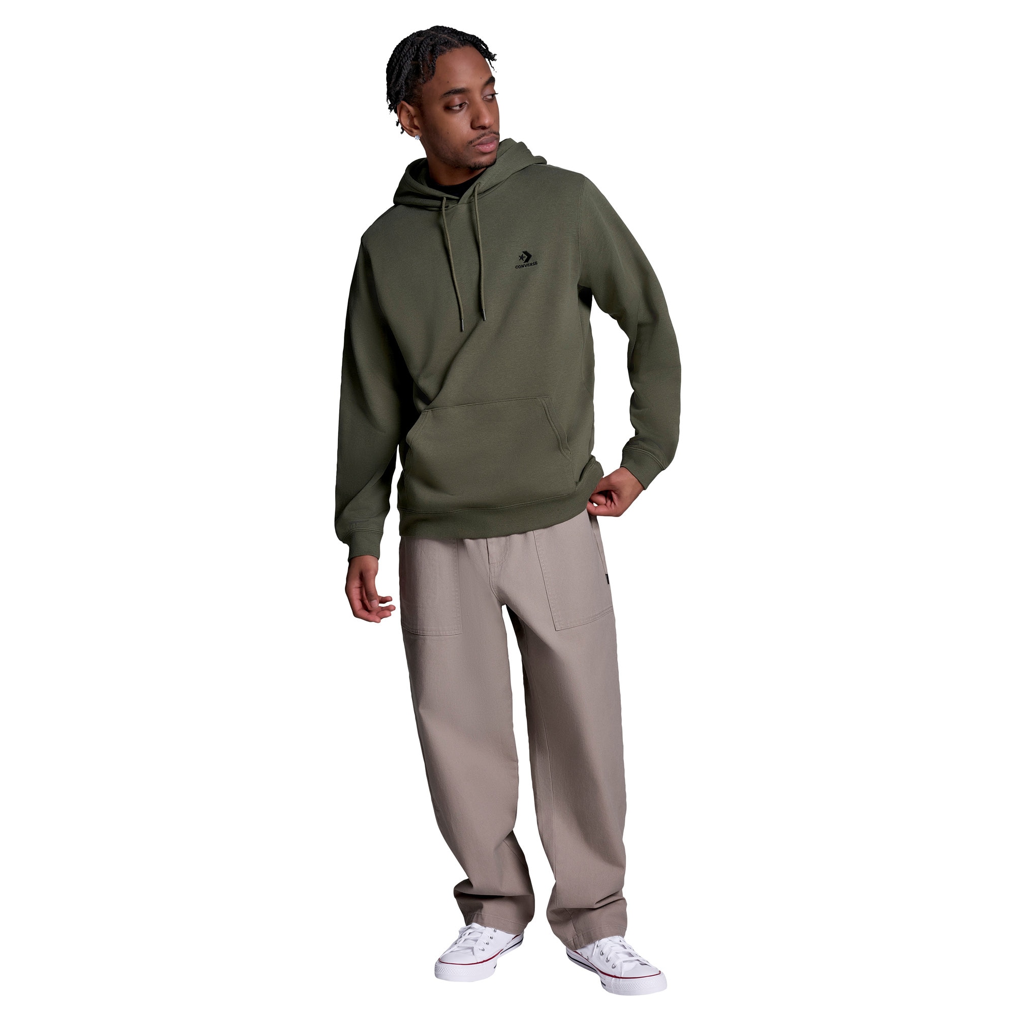 Sweatshirt Star Chevron Hoodie Converse Verde-2