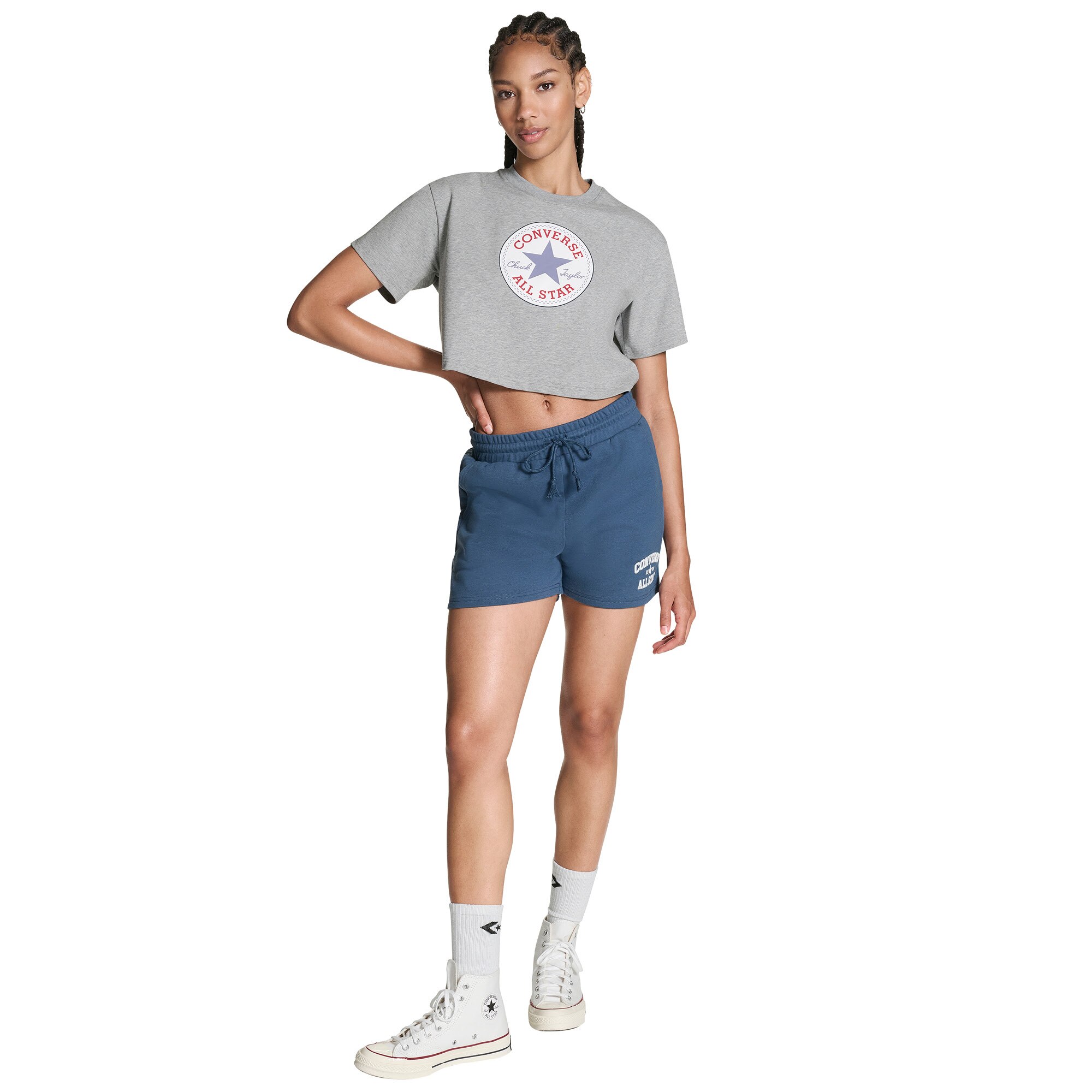 T-shirt Chuck Patch Tee Converse Cinzento-2