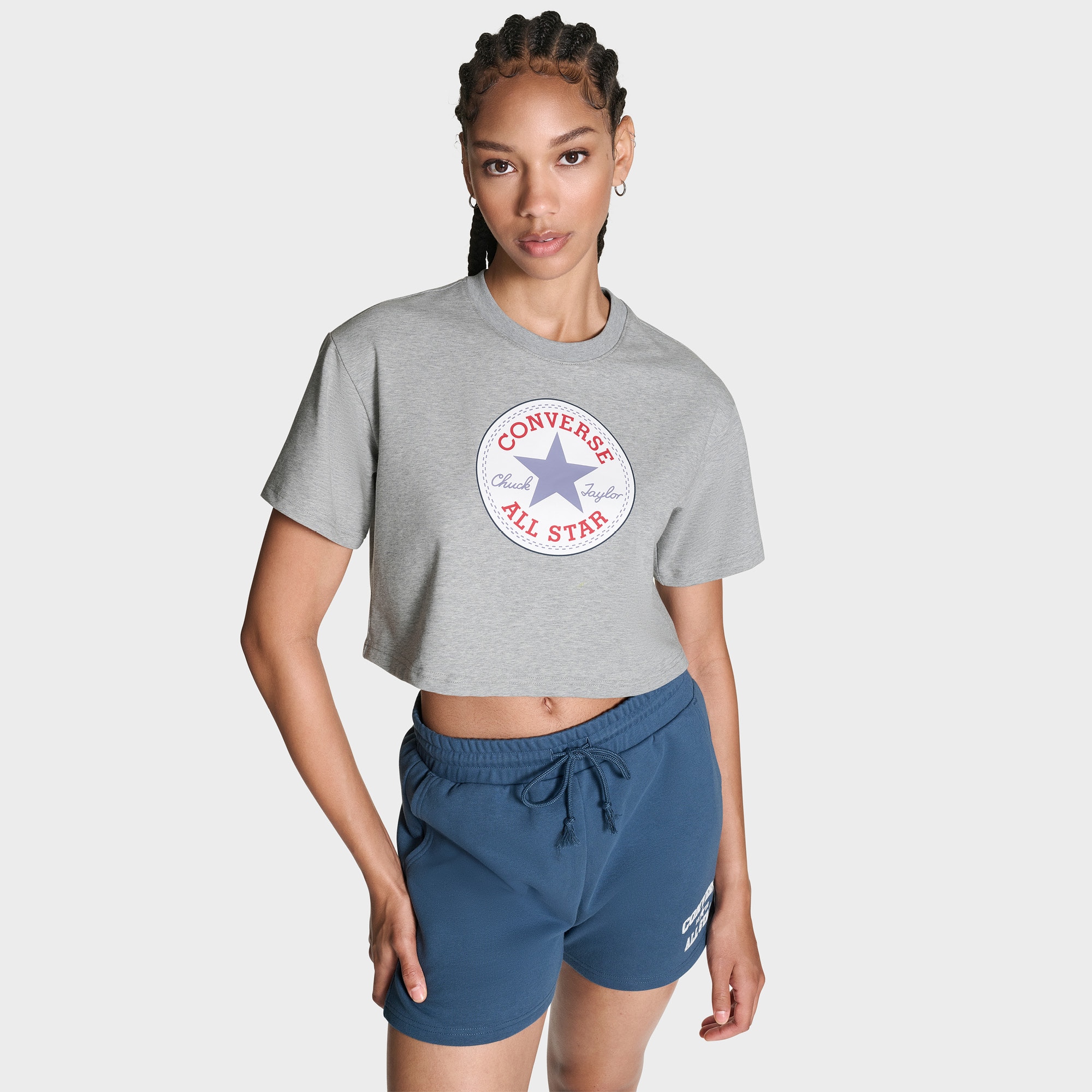 T-shirt Chuck Patch Tee Converse Cinzento-3