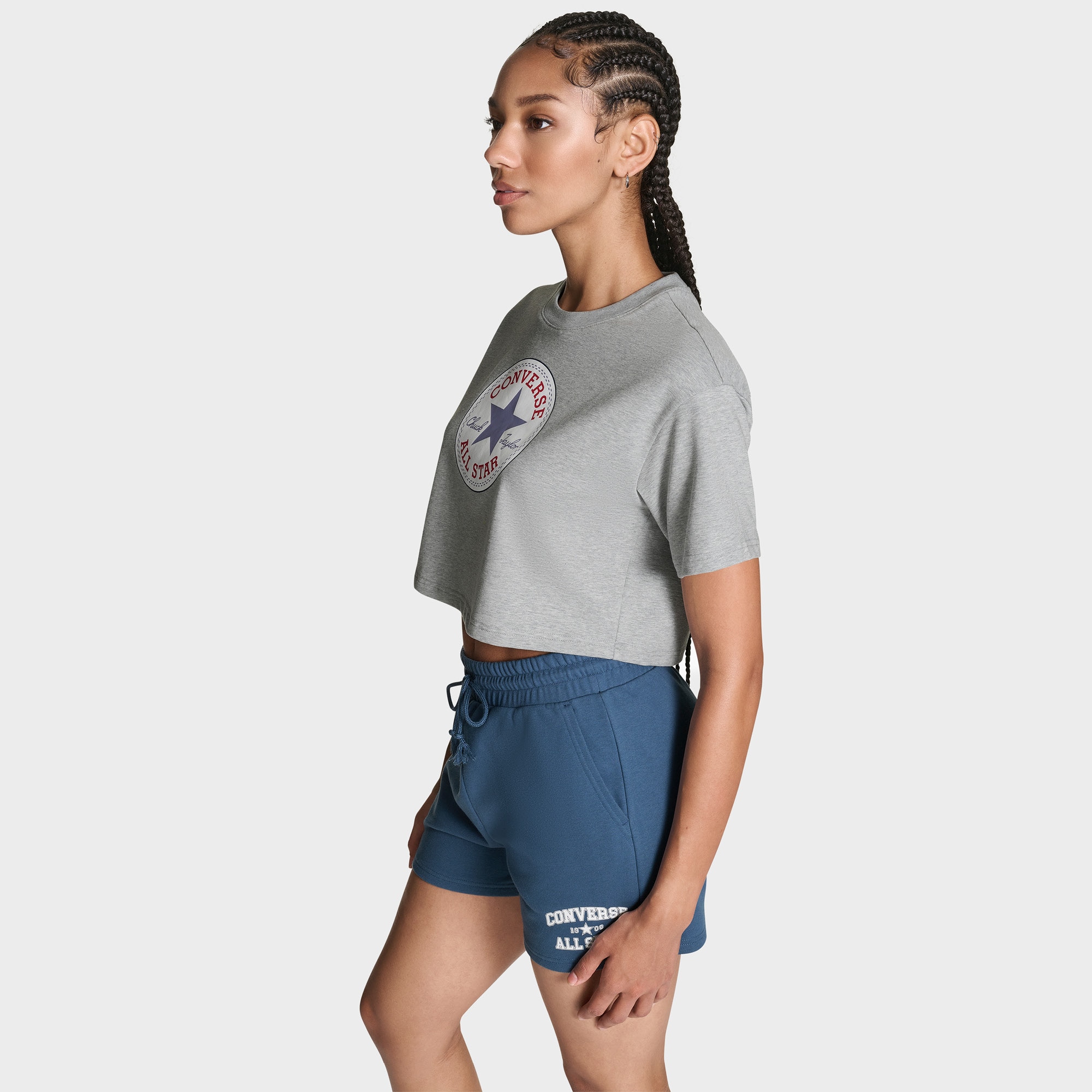 T-shirt Chuck Patch Tee Converse Cinzento-4
