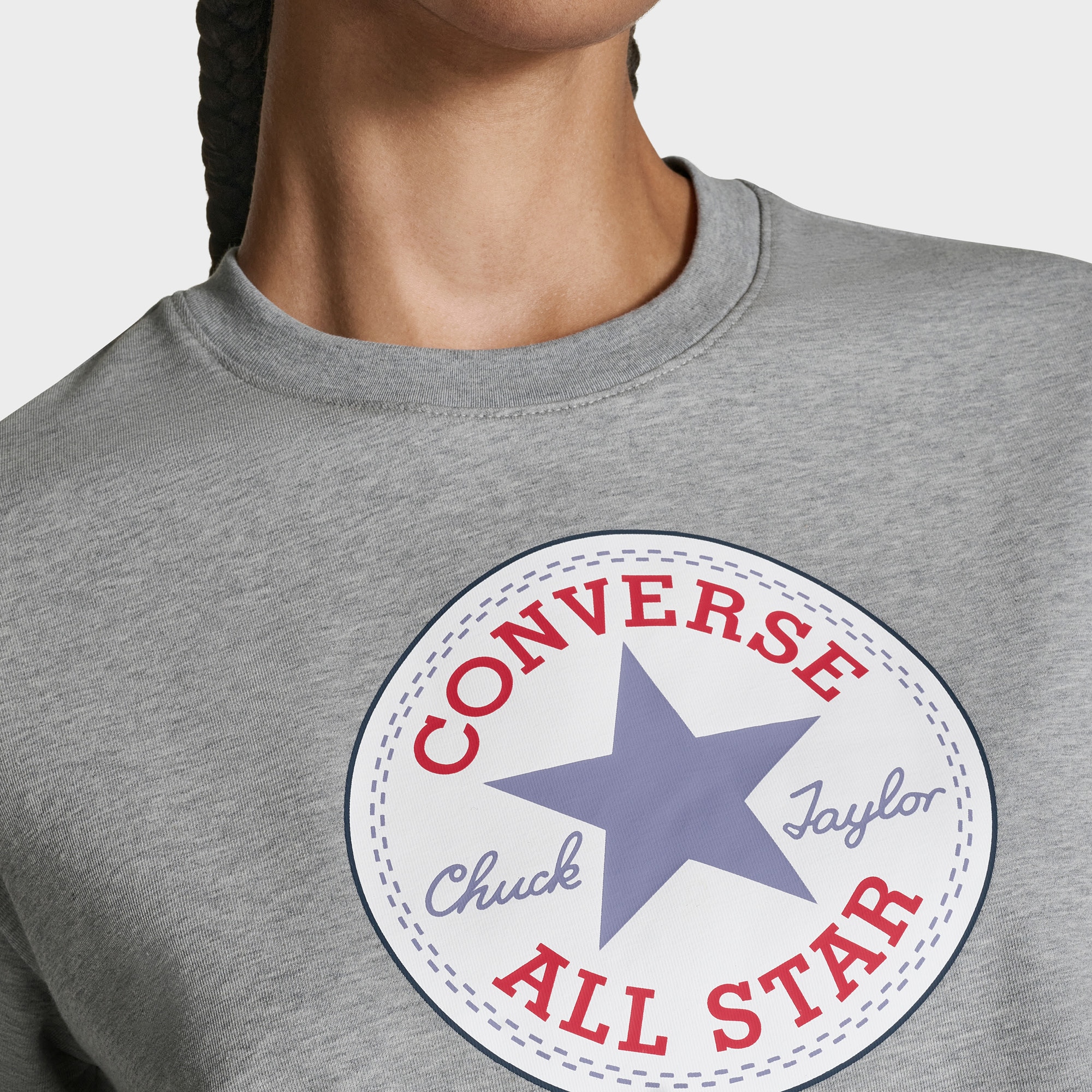 T-shirt Chuck Patch Tee Converse Cinzento-6