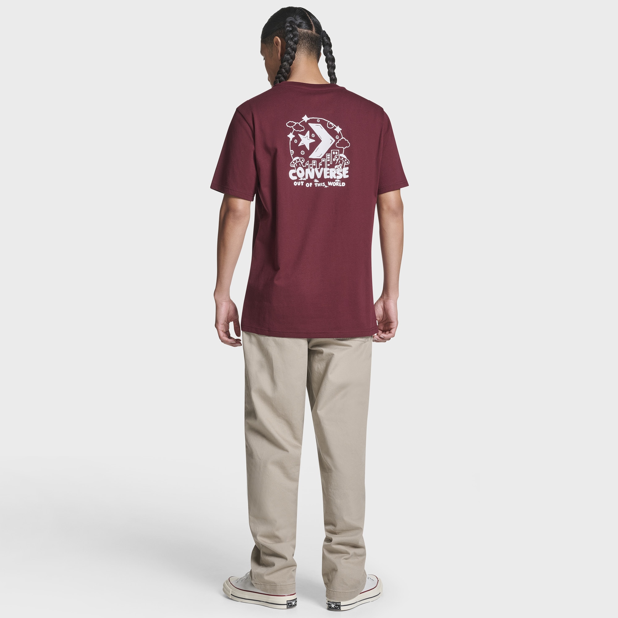 T-shirt Out Of This World Converse Grená-4