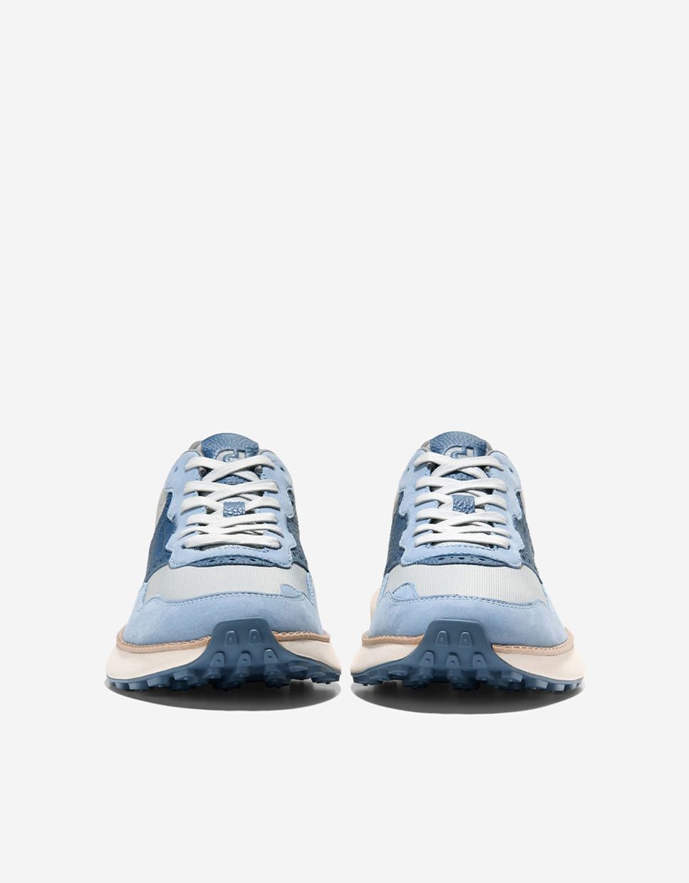 Sapatilhas Desportivas Inspiradas no Running com Detalhes Perfurados Azul-2