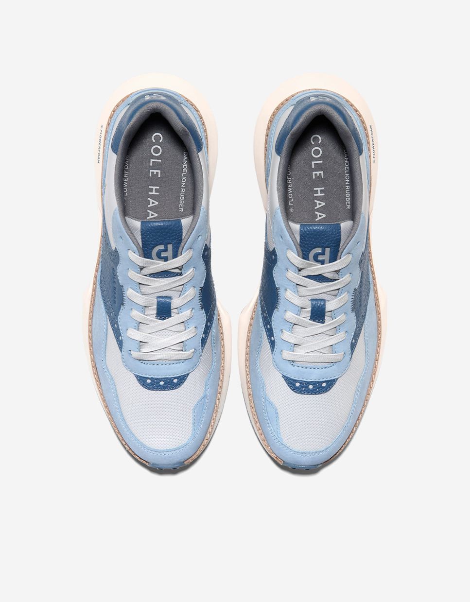Sapatilhas Desportivas Inspiradas no Running com Detalhes Perfurados Azul-5