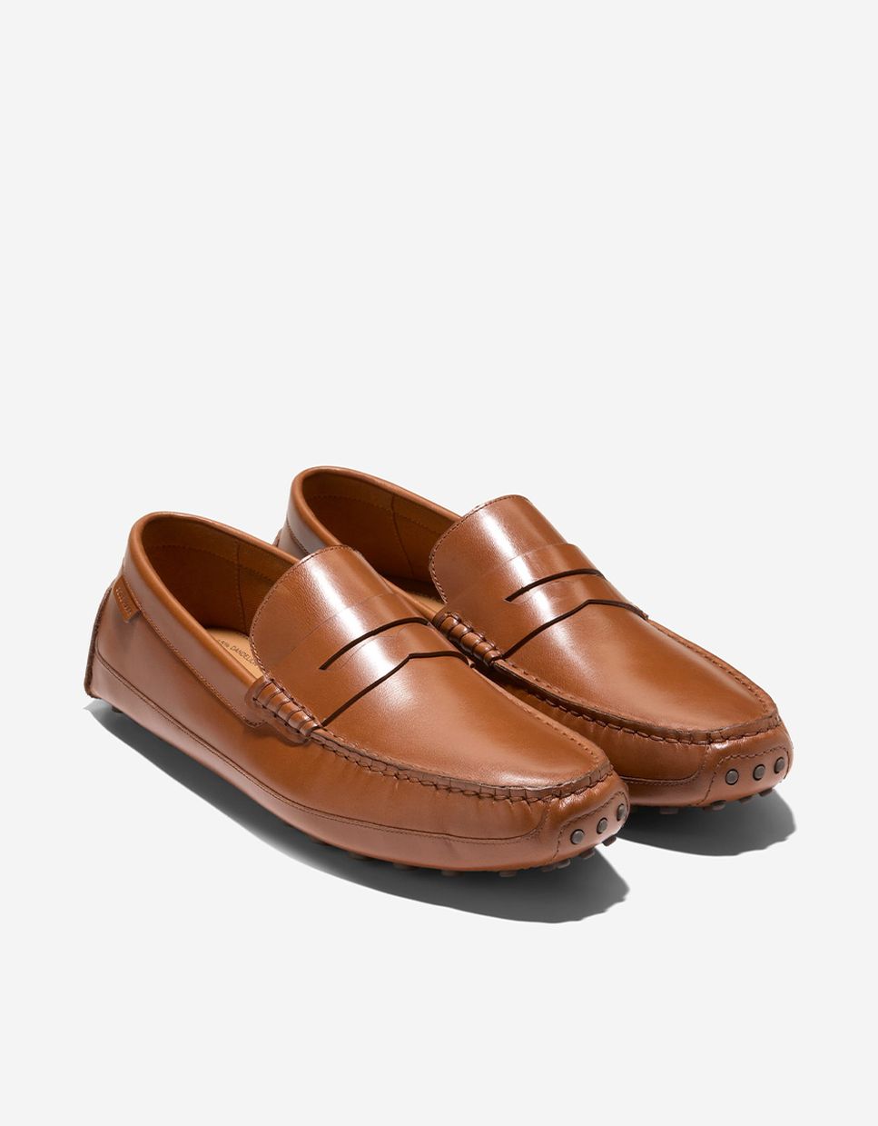 Mocassins Tipo Driver Confecionados em Pele Castanho-5