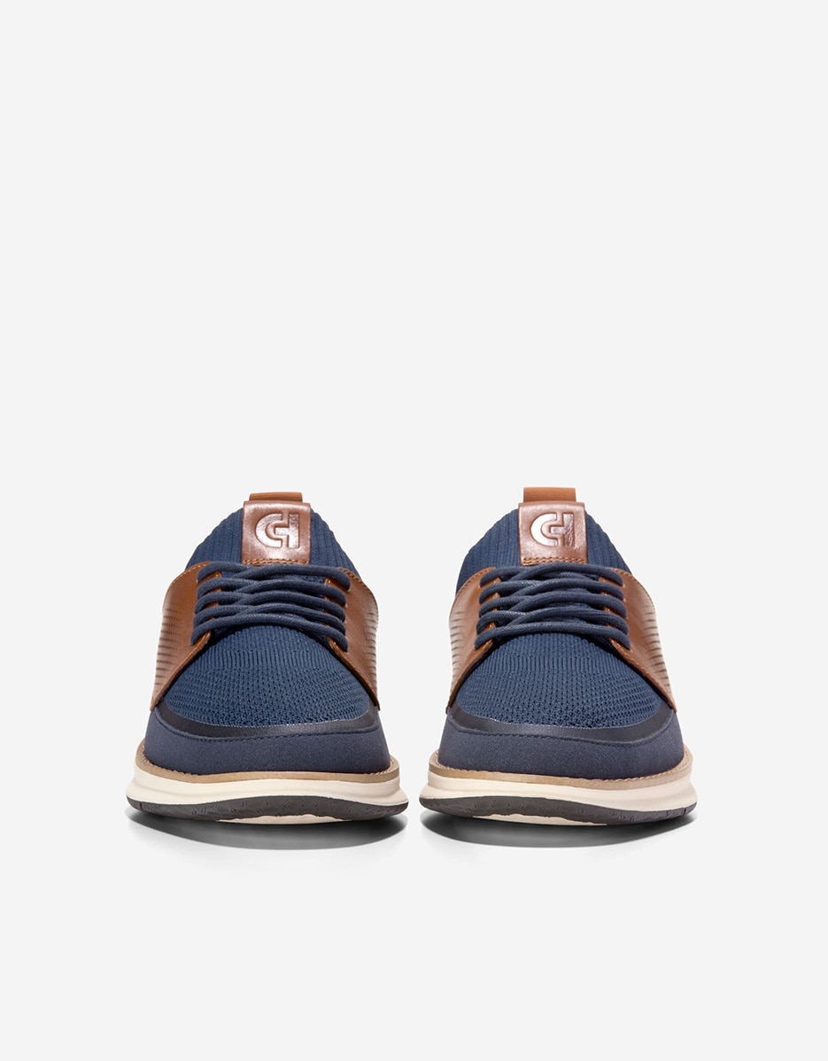 Sapatilhas Desportivas Confecionadas com Tecido Stitchlite™ e Couro Azul-2