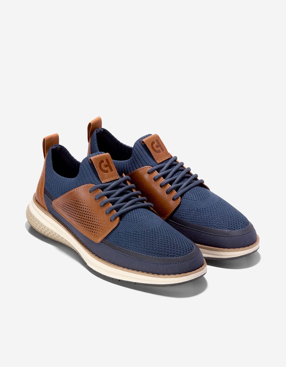 Sapatilhas Desportivas Confecionadas com Tecido Stitchlite™ e Couro Azul-4