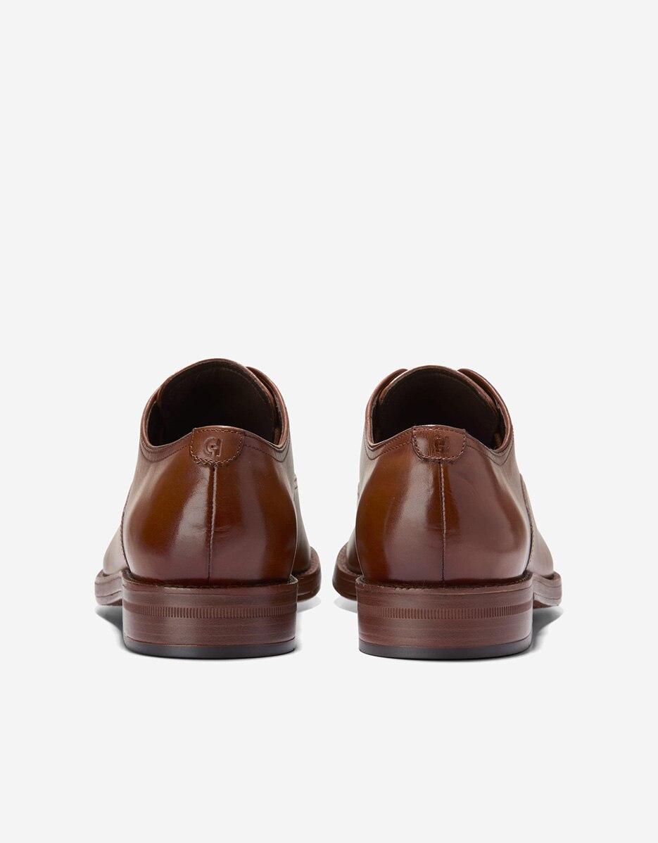 Sapatos de Cordões de Estilo Clássico Confecionados em Pele Castanho-3