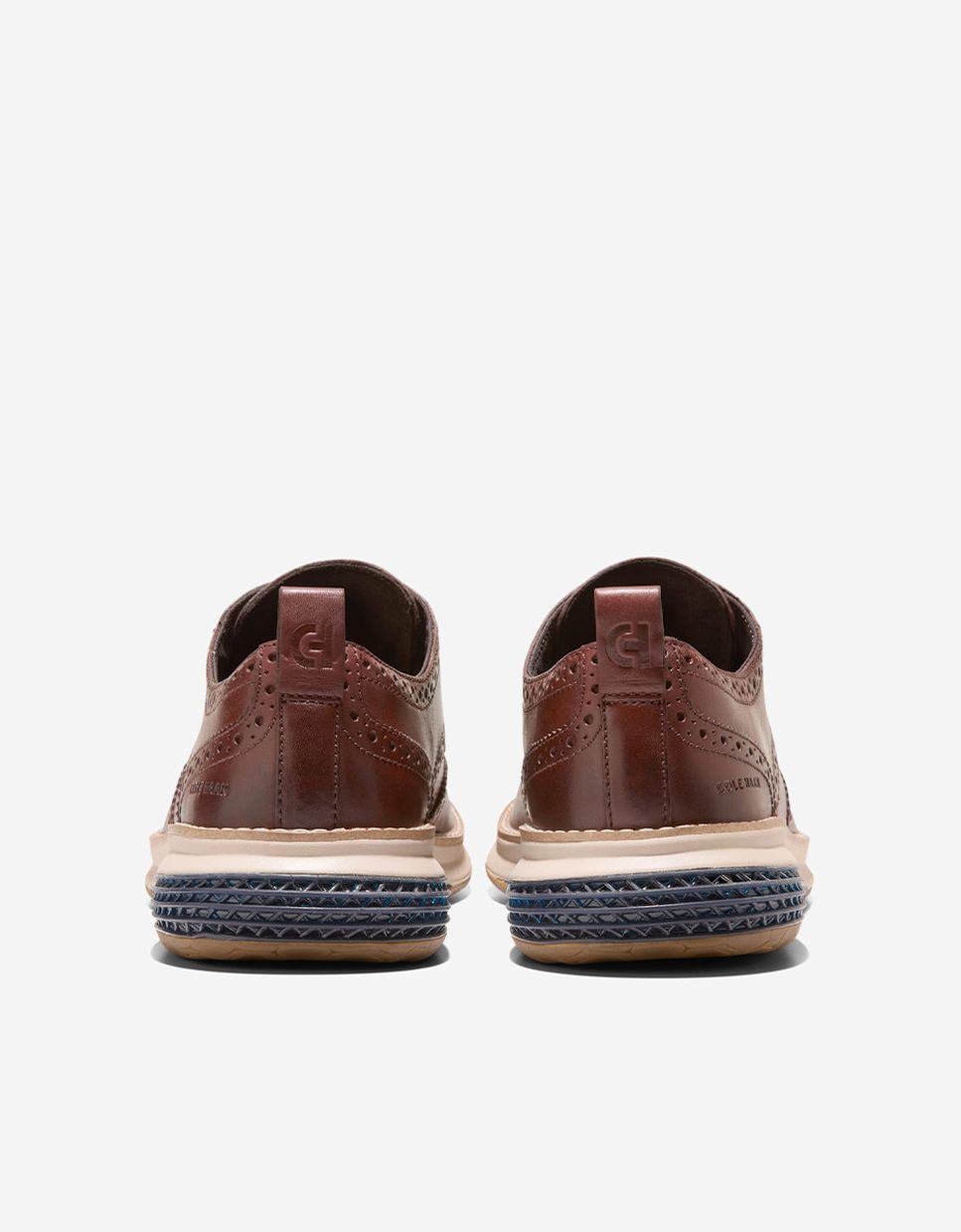 Sapatos Oxford Confecionados em Couro com Detalhes Brogue Clássicos Castanho-3