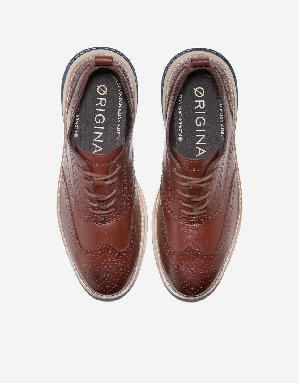 Sapatos Oxford Confecionados em Couro com Detalhes Brogue Clássicos Castanho-5