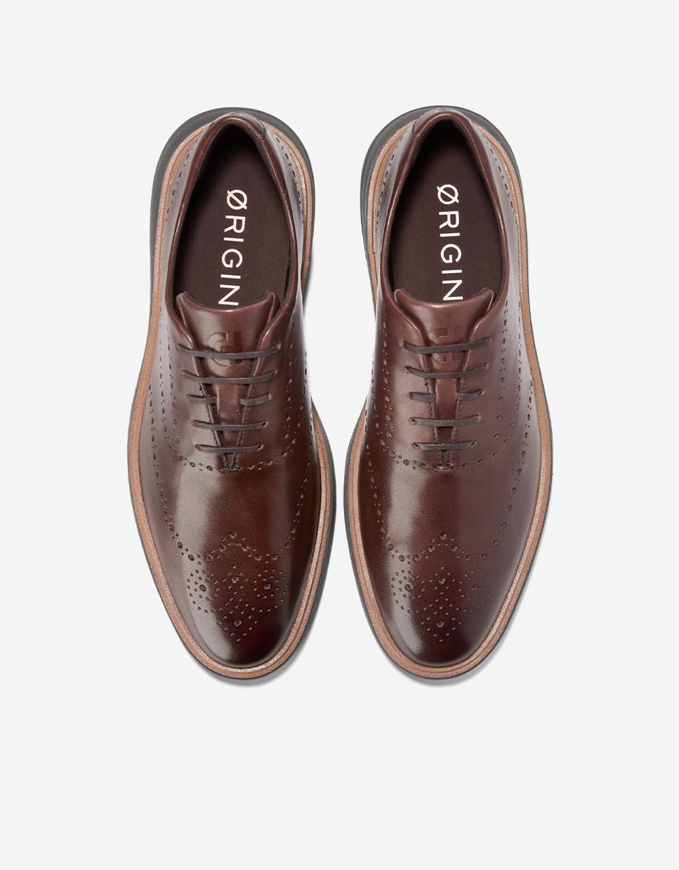 Sapato Oxford Ultraligeiro Confecionado em Pele Castanho-chocolate-5