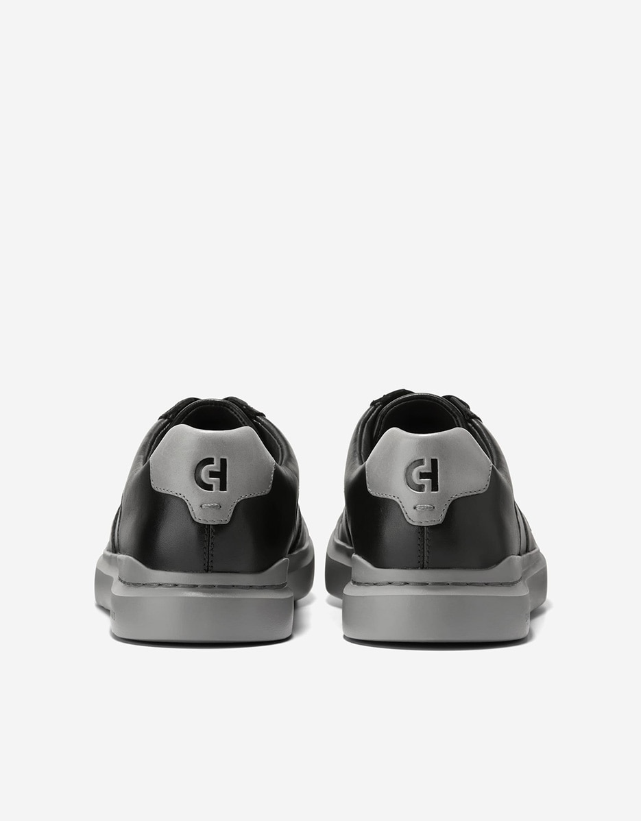 Sapatilhas Desportivas de Estilo Clássico Confecionadas em Pele Preto-3