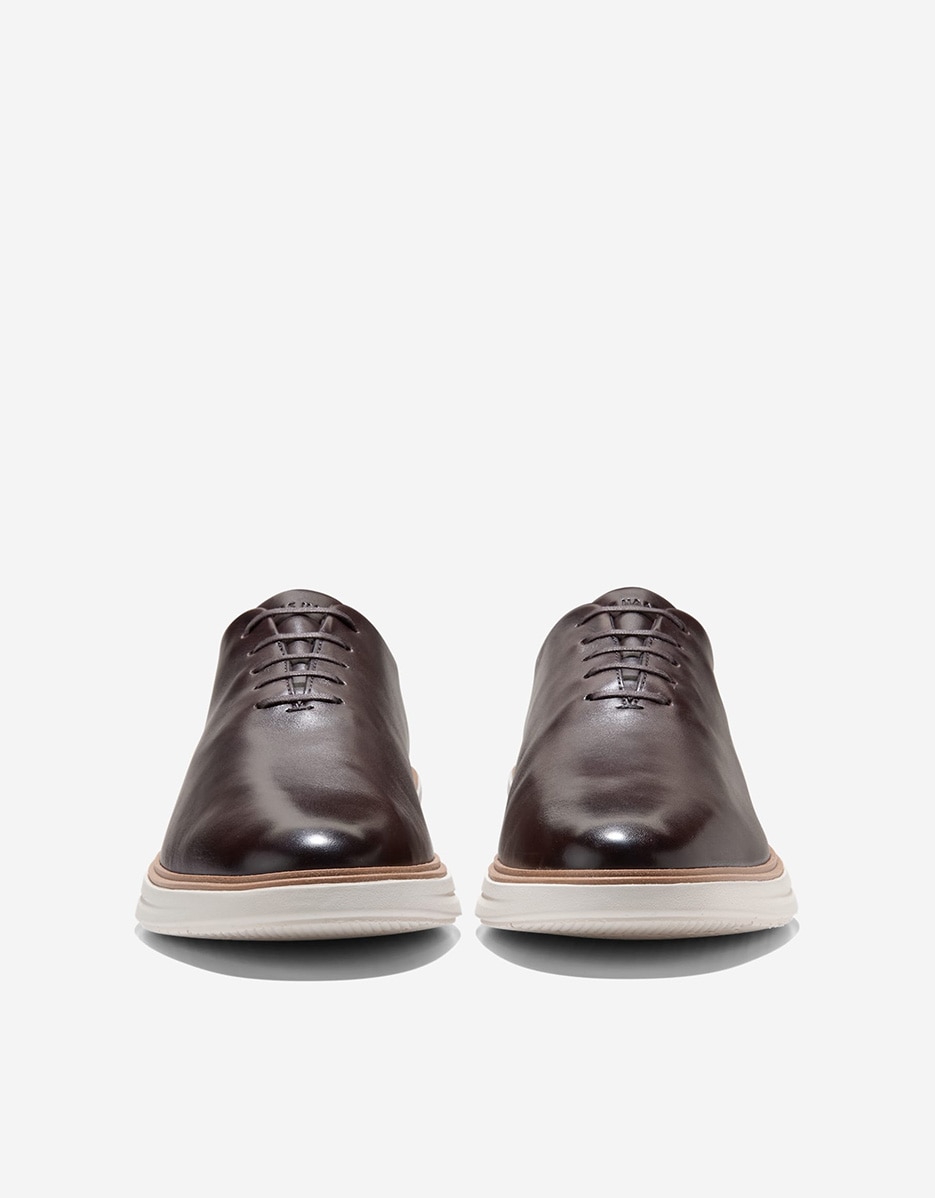 Sapatos de Cordões Confecionados em Pele Castanho-escuro-2
