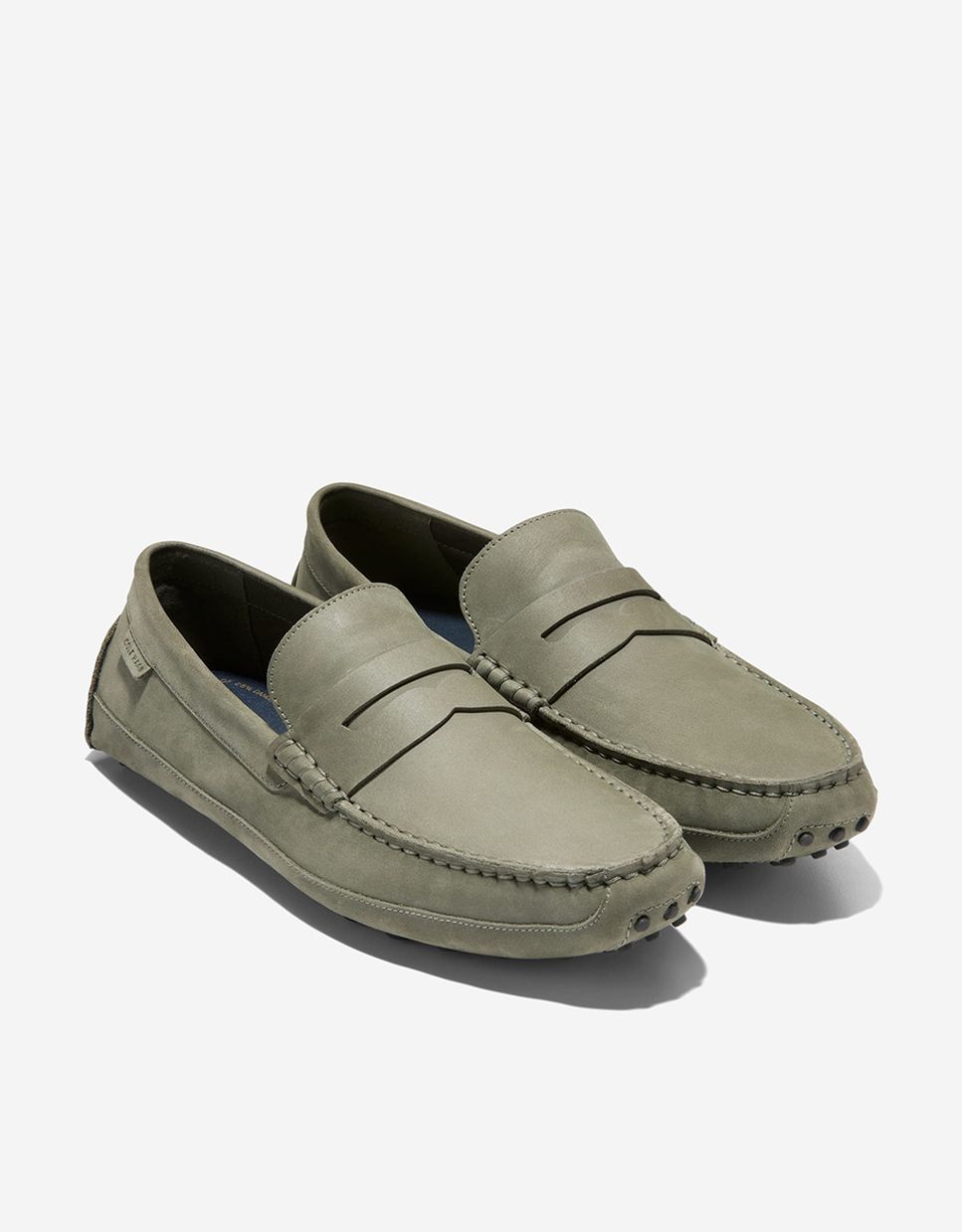 Mocassins Tipo Driver Confecionados em Pele Verde-4